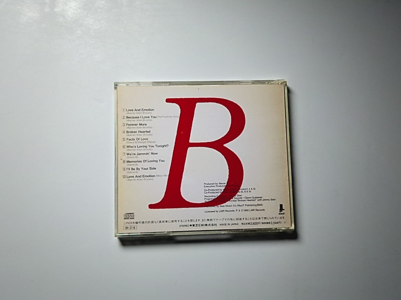 Stevie B – Love & Emotion (CD, 1991) Japan TOCP-6605