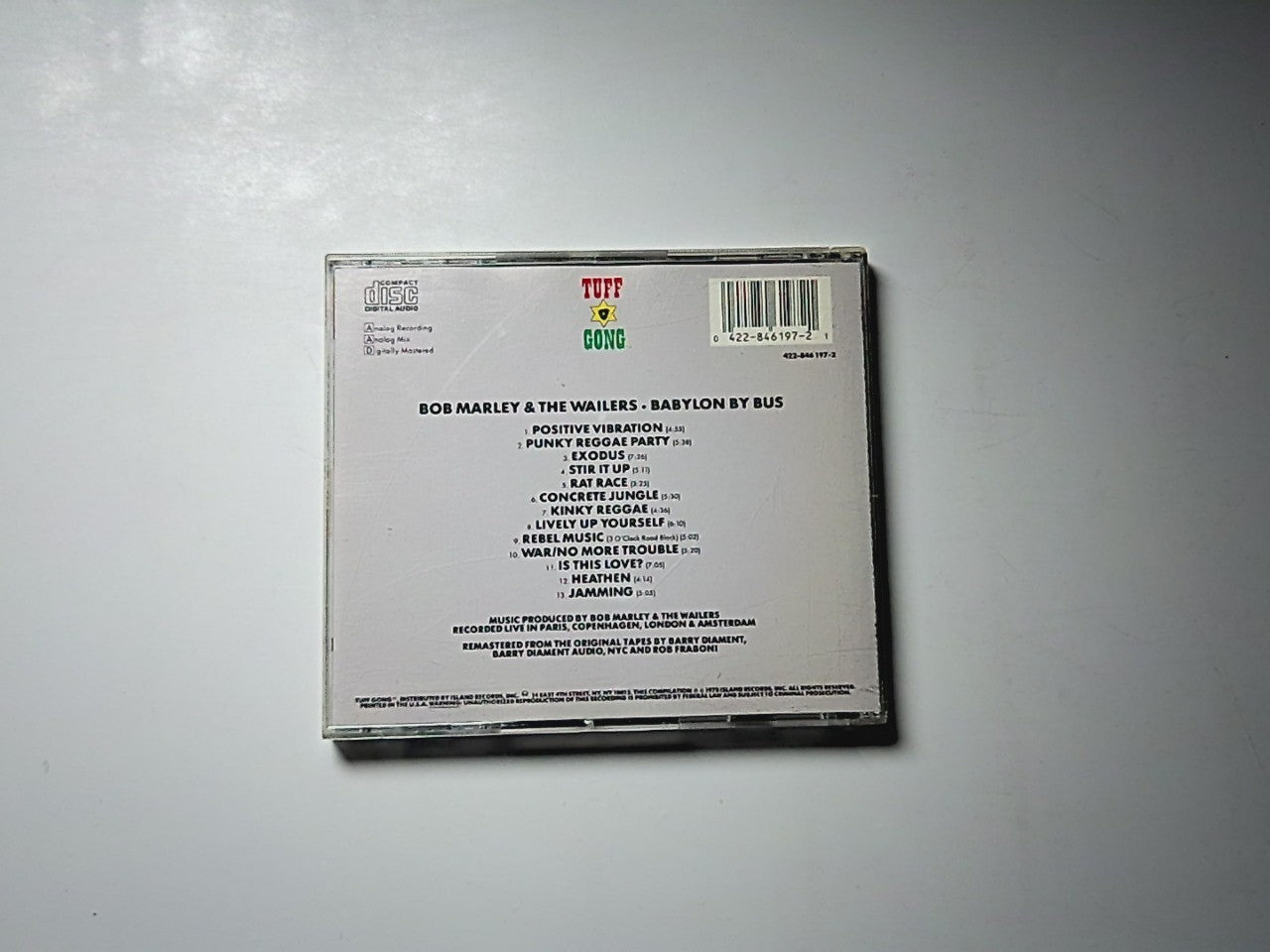 Bob Marley & The Wailers – Babylon By Bus (CD, 1994) US 422-846-197-2