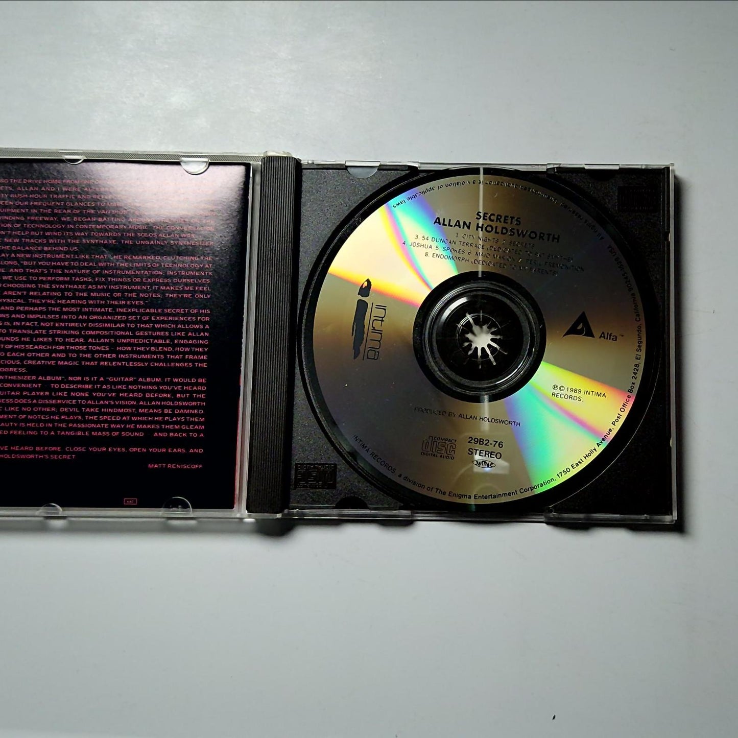 Allan Holdsworth – Secrets (CD, 1989) Japan 29B2-76