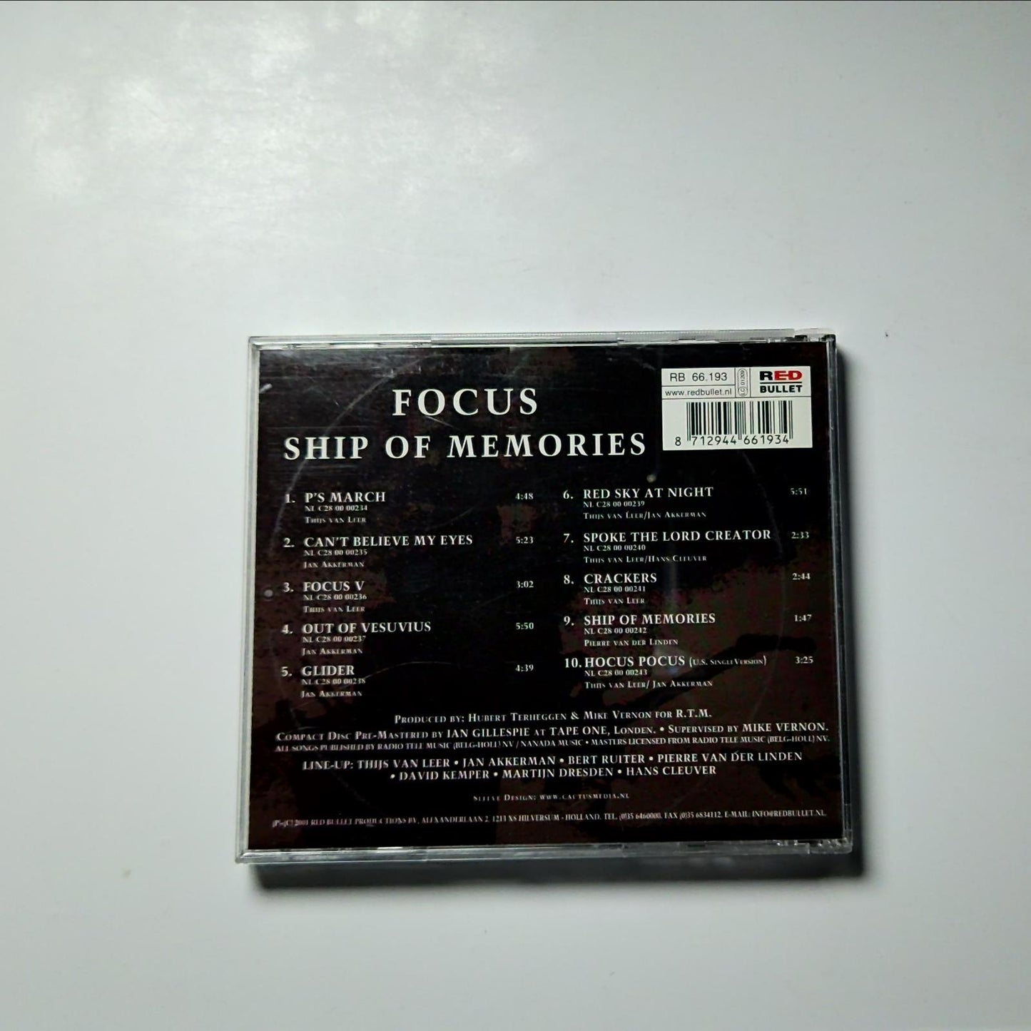 Focus – Ship Of Memories (CD, 2001) Netherlands RB 66.193