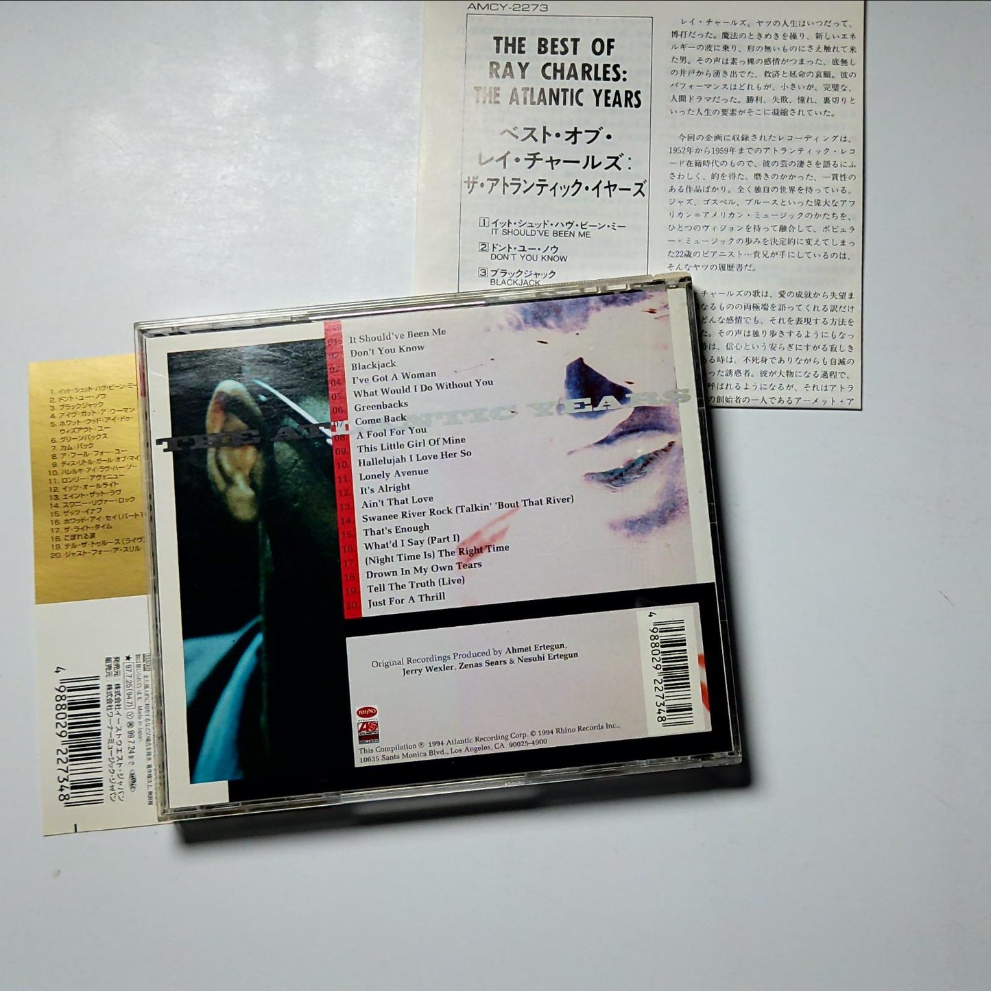 Ray Charles – The Best Of Ray Charles: The Atlantic Years (CD, 1994) Japan obi