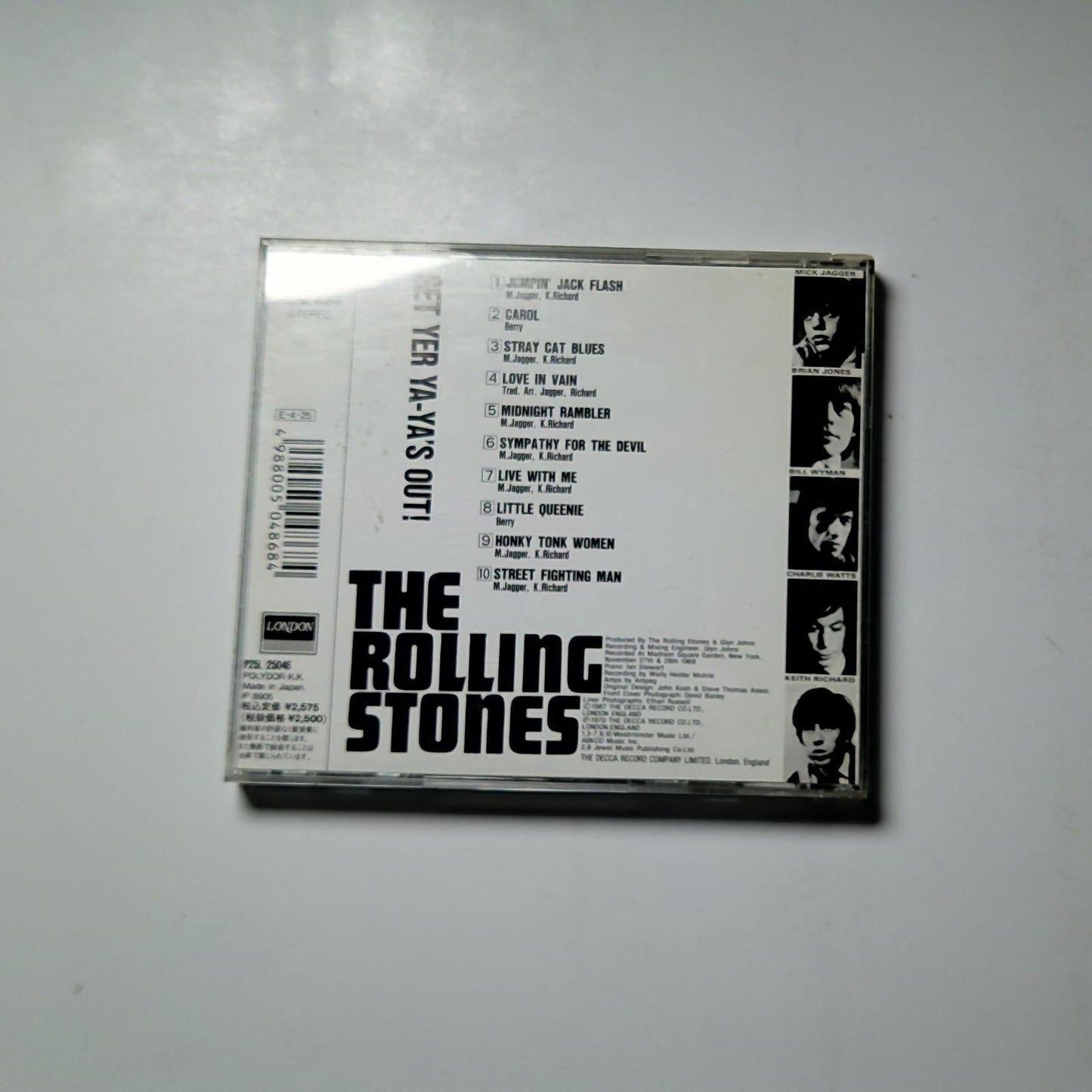 Get Yer Ya-Ya's Out! - The Rolling Stones In Concert (CD, 1989) Japan P25L 25046