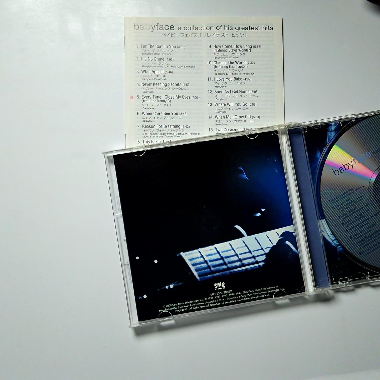 Babyface – A Collection Of His Greatest Hits (CD, 2000) Japan SRCS 2370