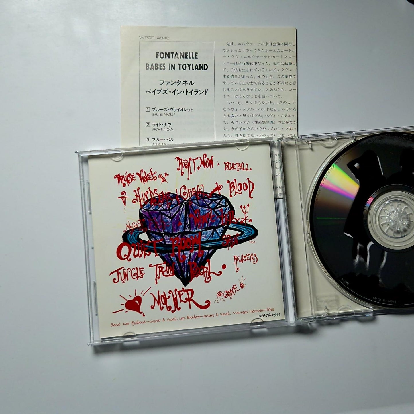 Babes In Toyland – Fontanelle (CD, 1992) Japan WPCP-4946
