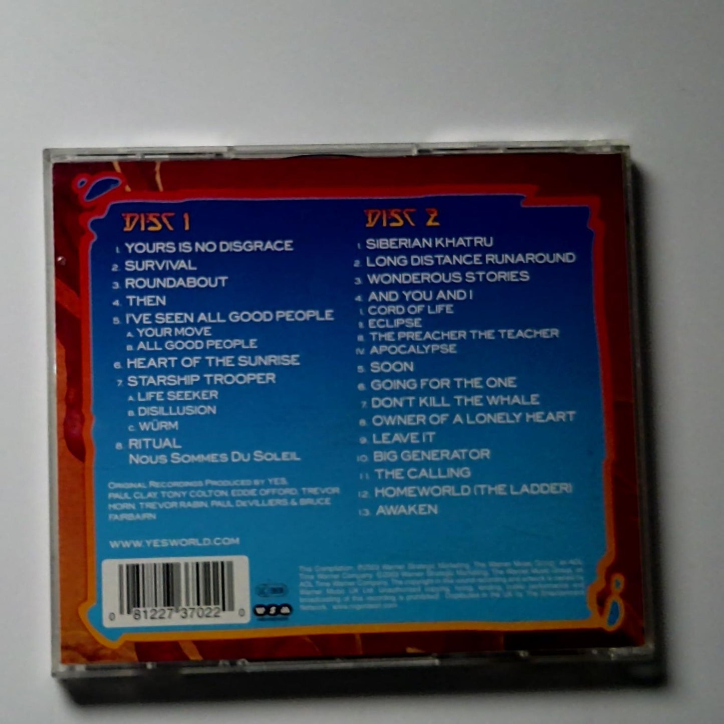 Yes – The Ultimate Yes: 35th Anniversary Collection (CD, 2003) UK 8122737022