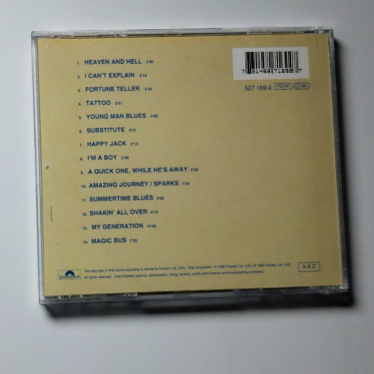 The Who – Live At Leeds (CD, 1995) Europe 527 169-2