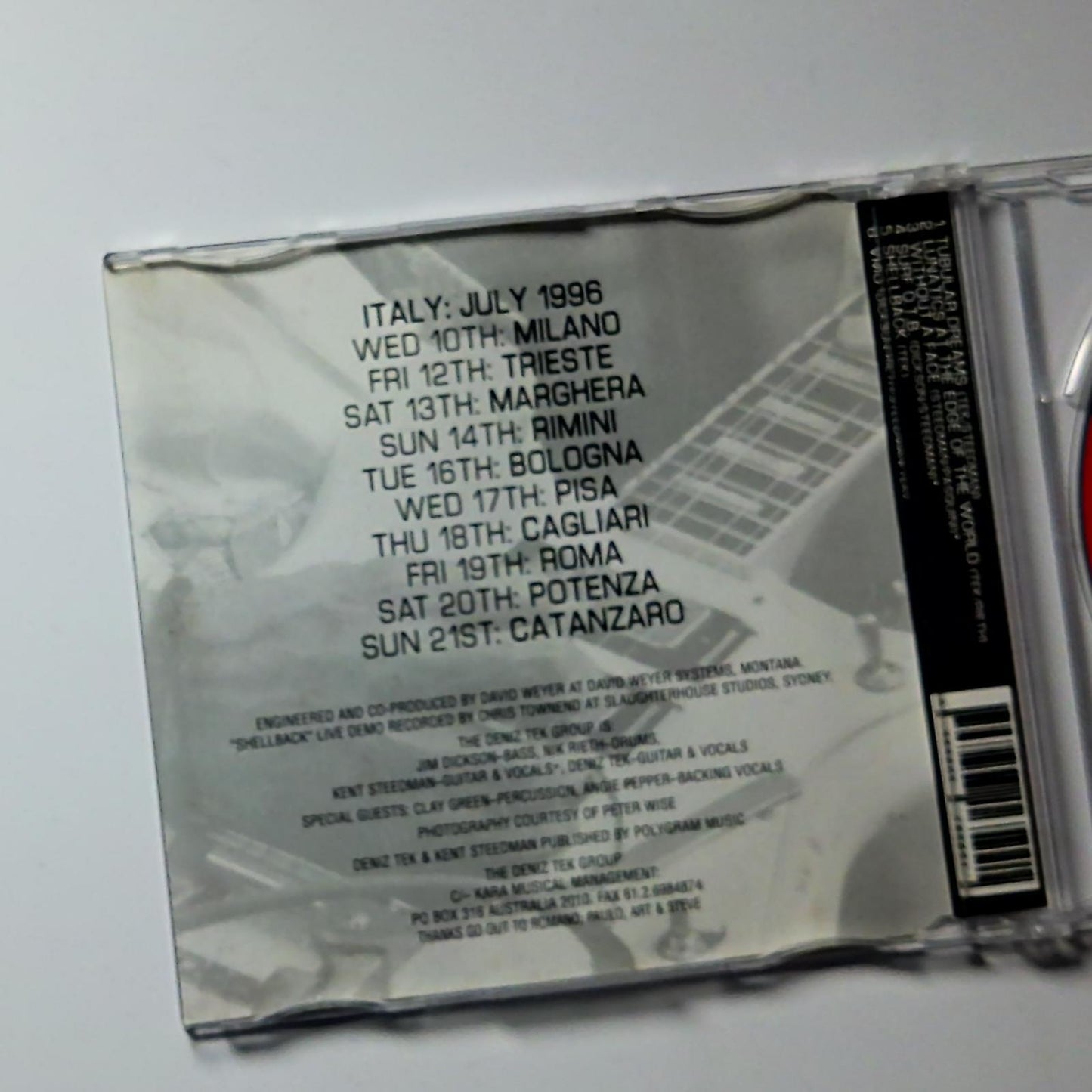 The Deniz Tek Group – Italian Tour EP '96 (CD, 1996) Australia DTG01
