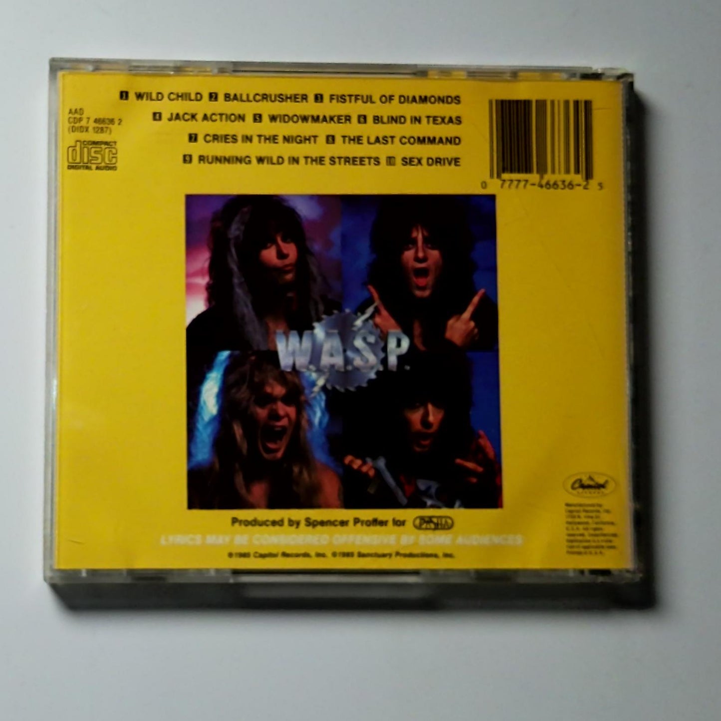 W.A.S.P. – The Last Command (CD, 1987) US CDP 7 46636 2