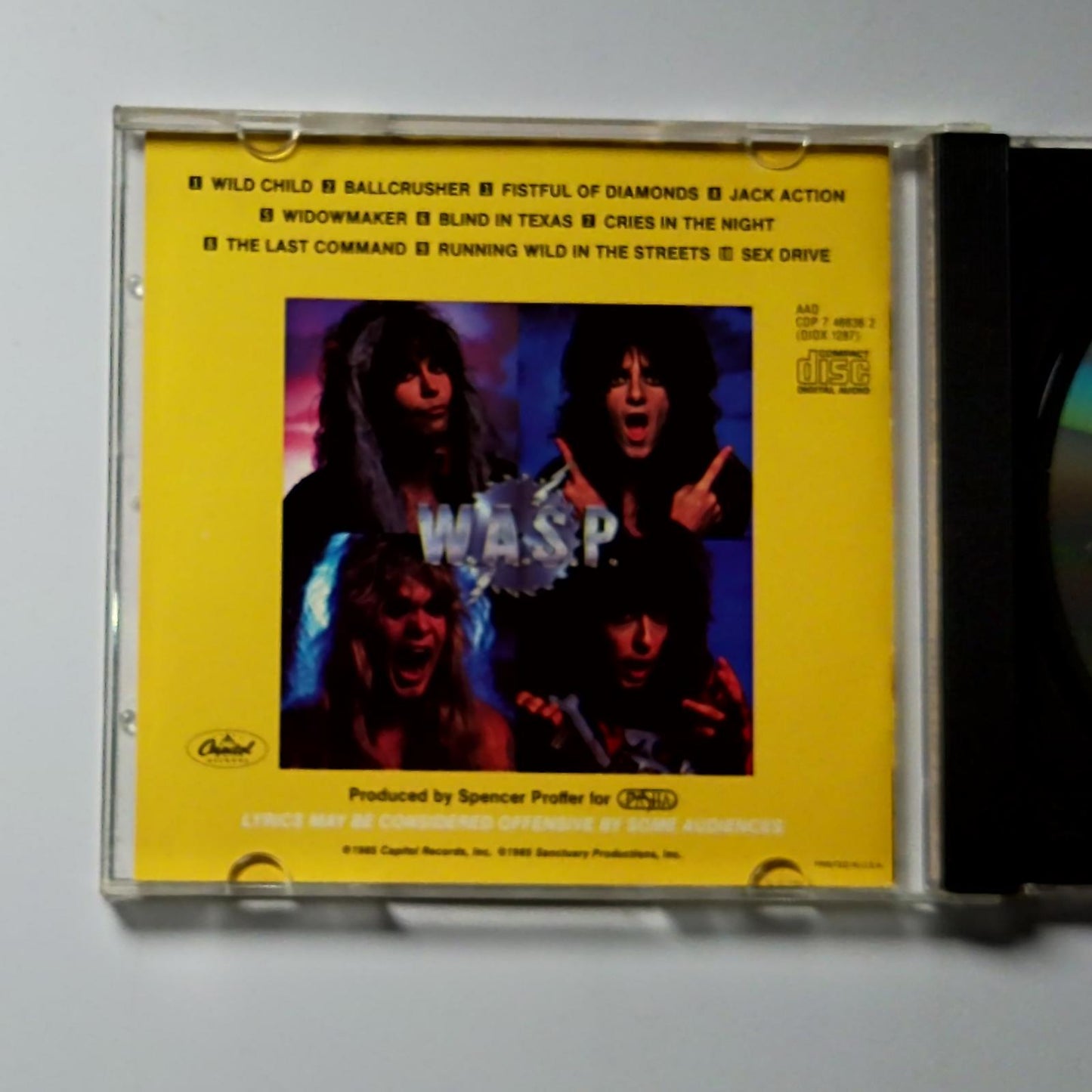 W.A.S.P. – The Last Command (CD, 1987) US CDP 7 46636 2