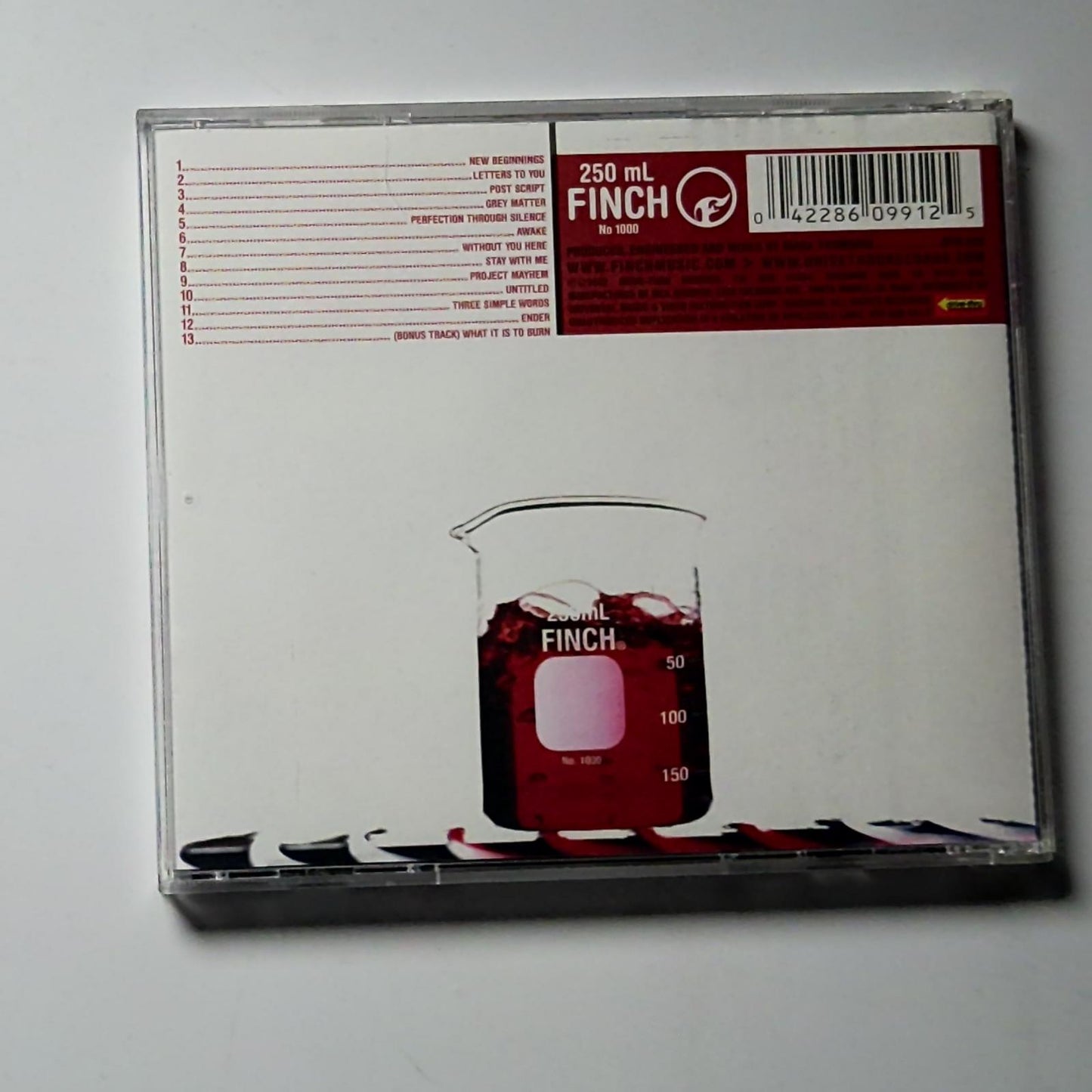 Finch – What It Is To Burn (CD, 2002) US 422 860 991-2