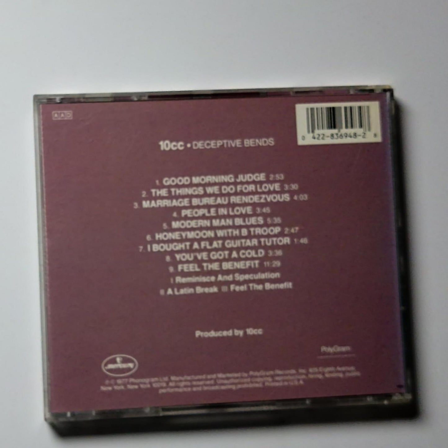 10cc – Deceptive Bends (CD, 1990) US 836 948-2