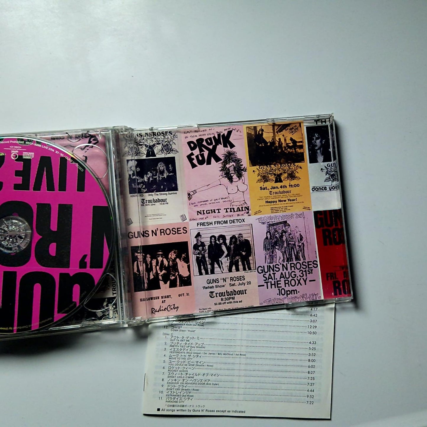 Guns N' Roses – Live Era '87-'93 (CD, 1999) Japan Bonus Track MVCF-30005~6
