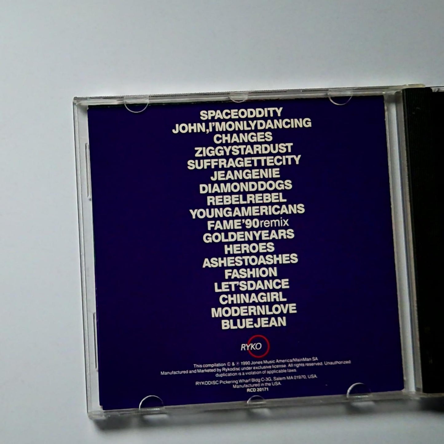 David Bowie – ChangesBowie (CD, 1990) US RCD 20171