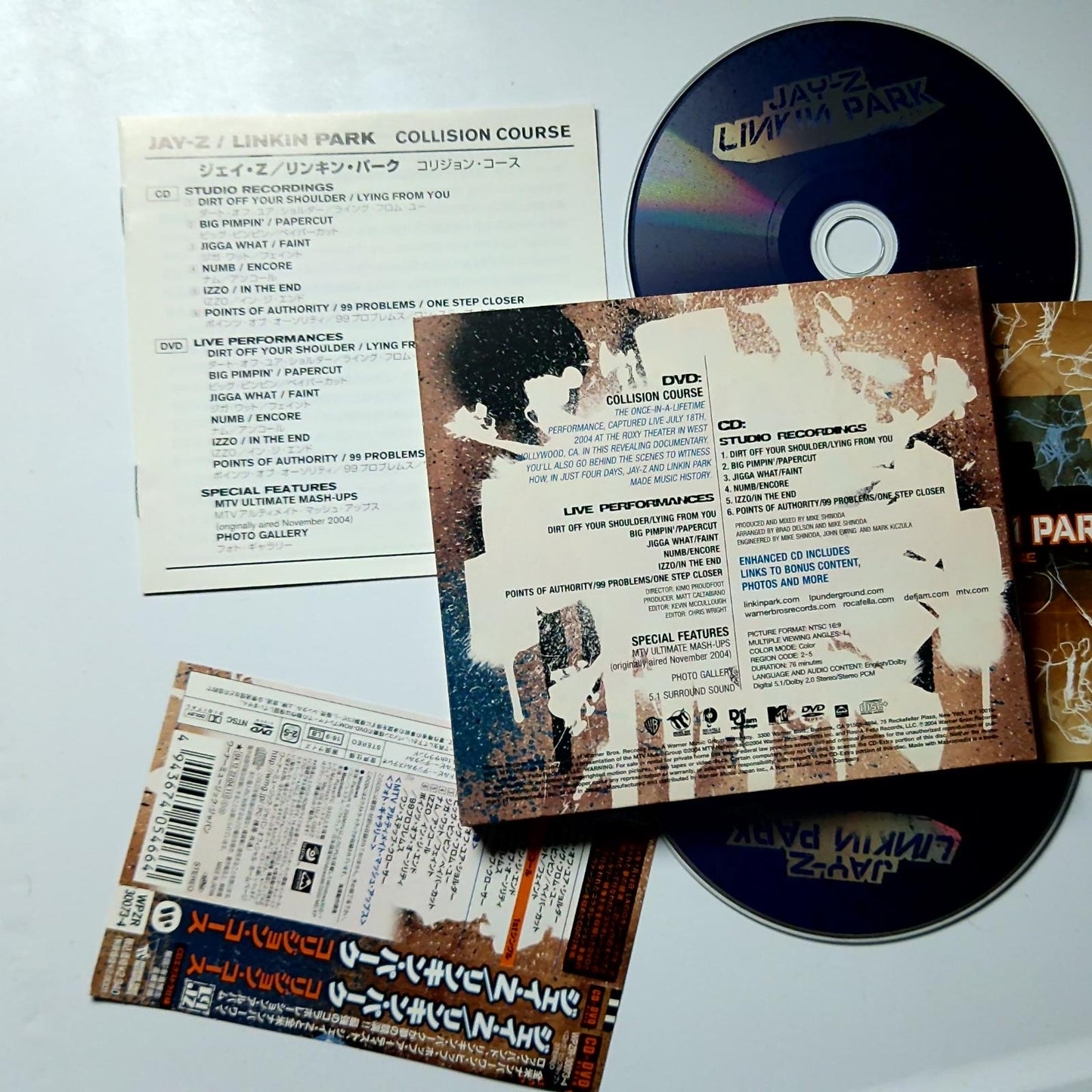 Jay-Z, Linkin Park – Collision Course (CD + DVD, 2004) Japan Obi WPZR-30073/4