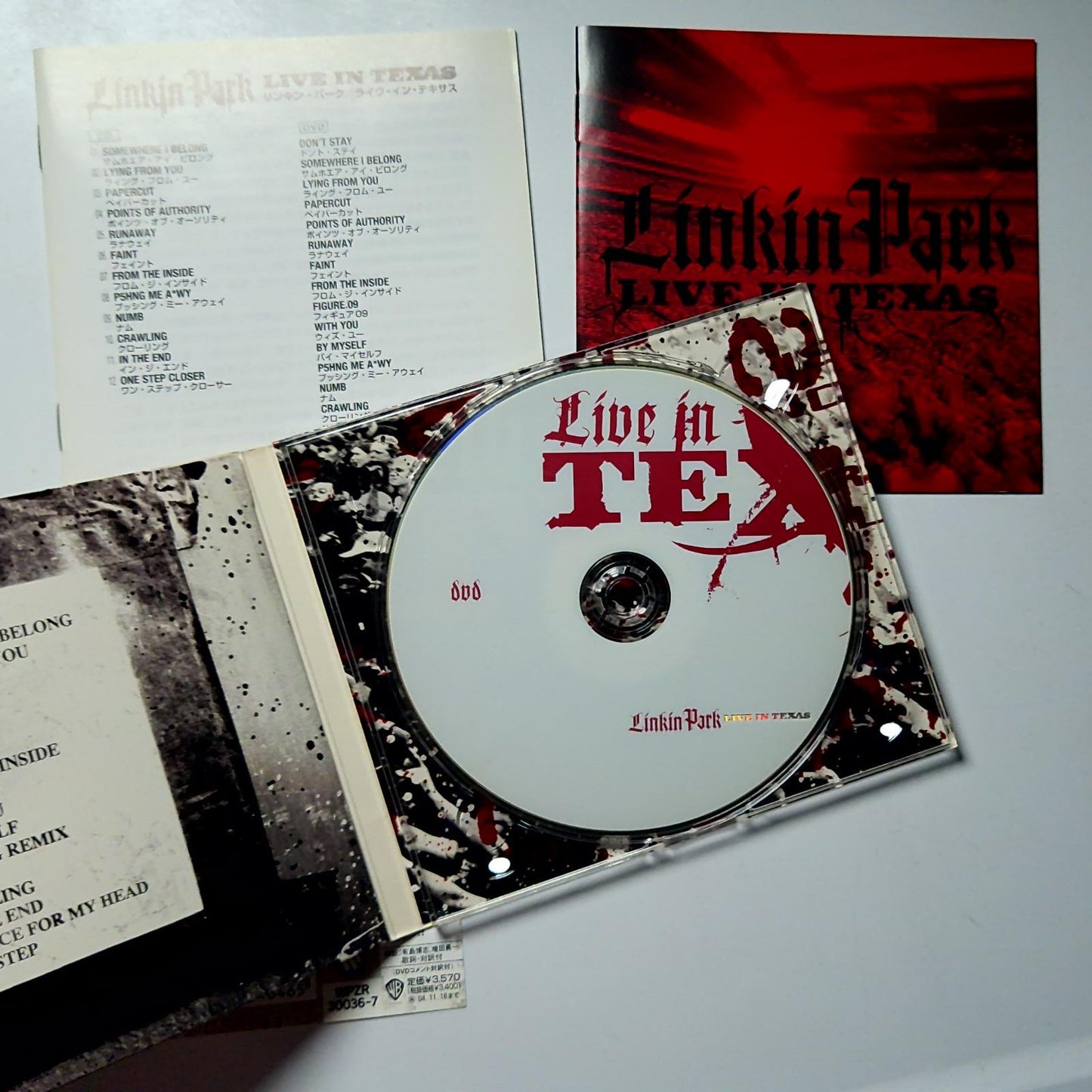 Linkin Park – Live In Texas (CD, 2003) Japan DVD Obi WPZR-30036, 30037