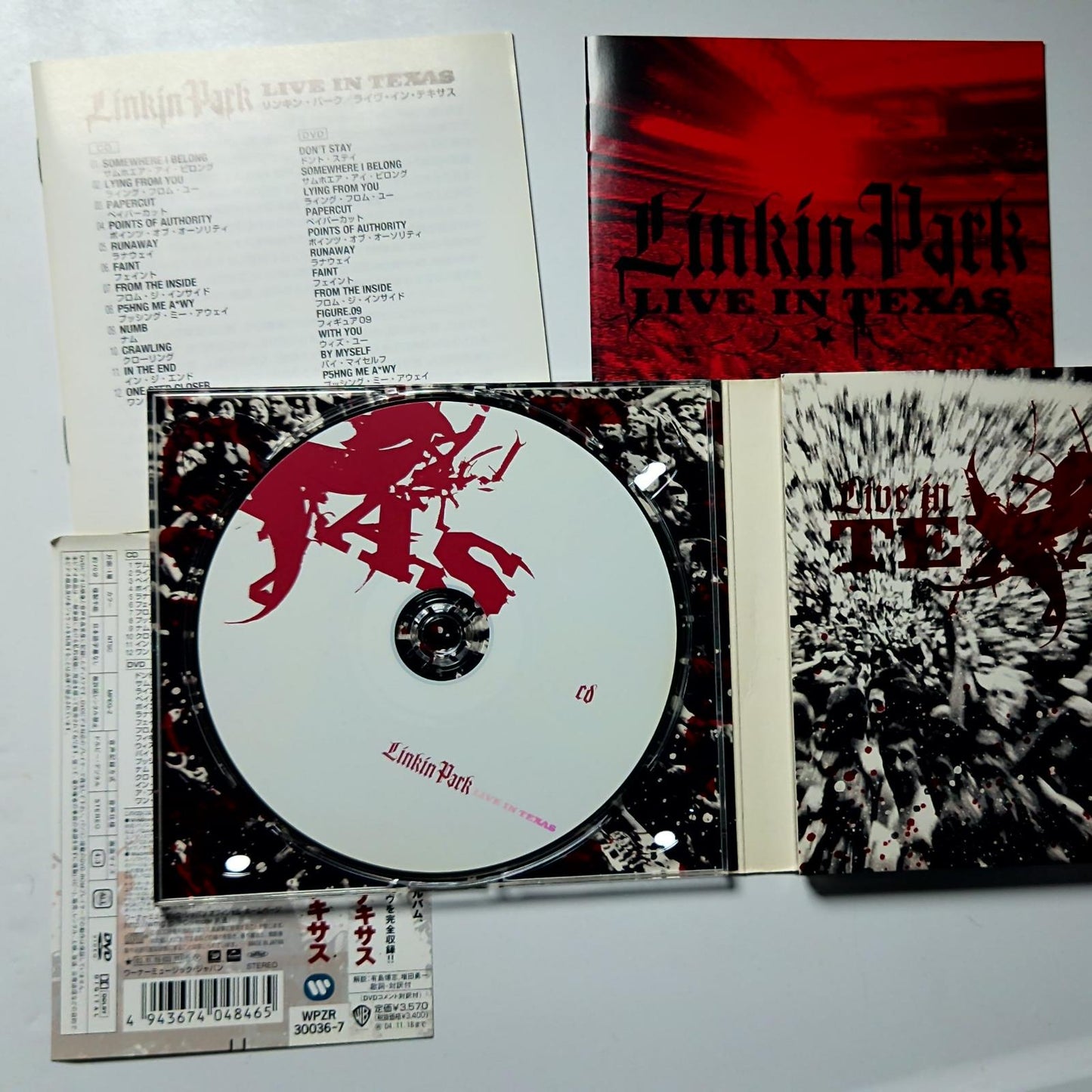 Linkin Park – Live In Texas (CD, 2003) Japan DVD Obi WPZR-30036, 30037