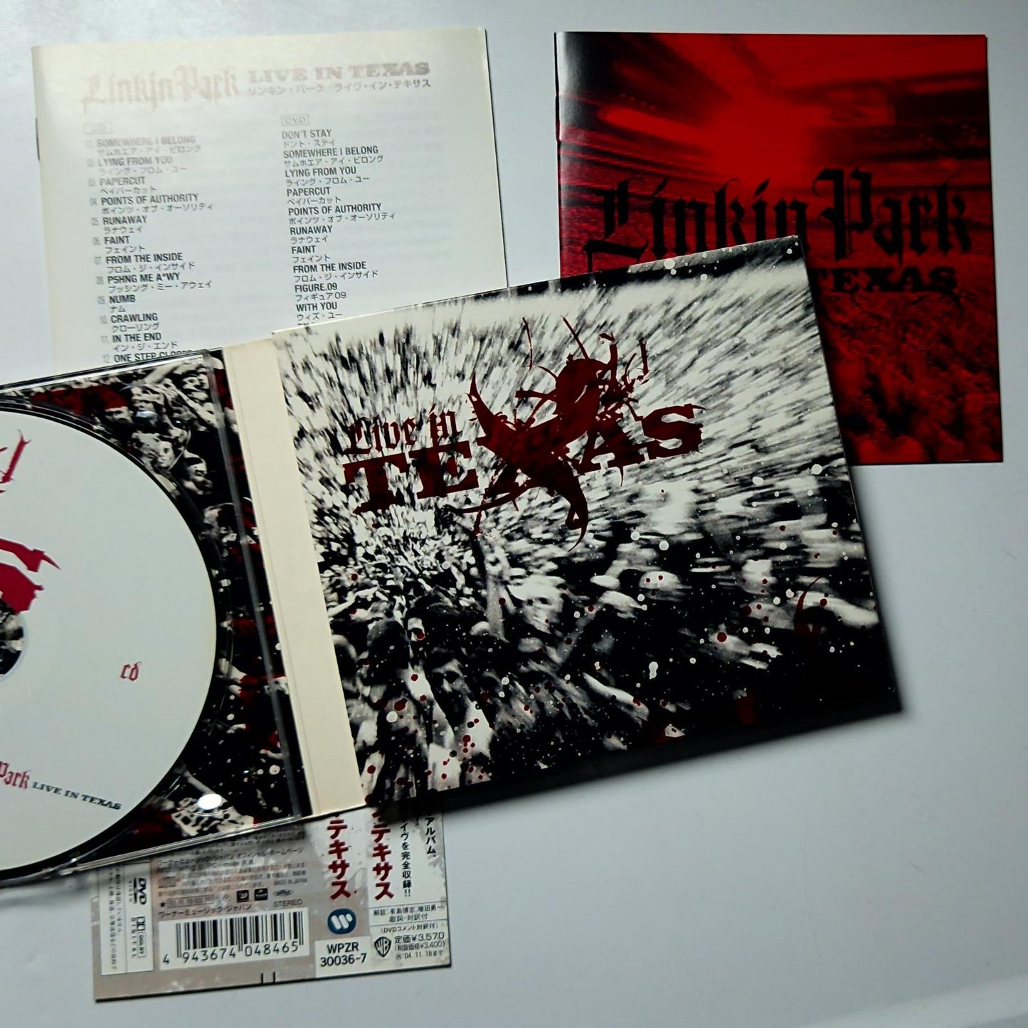 Linkin Park – Live In Texas (CD, 2003) Japan DVD Obi WPZR-30036, 30037