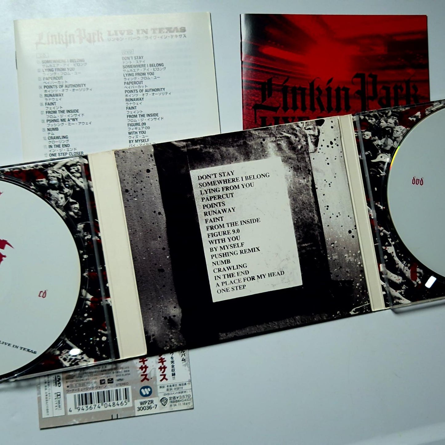 Linkin Park – Live In Texas (CD, 2003) Japan DVD Obi WPZR-30036, 30037