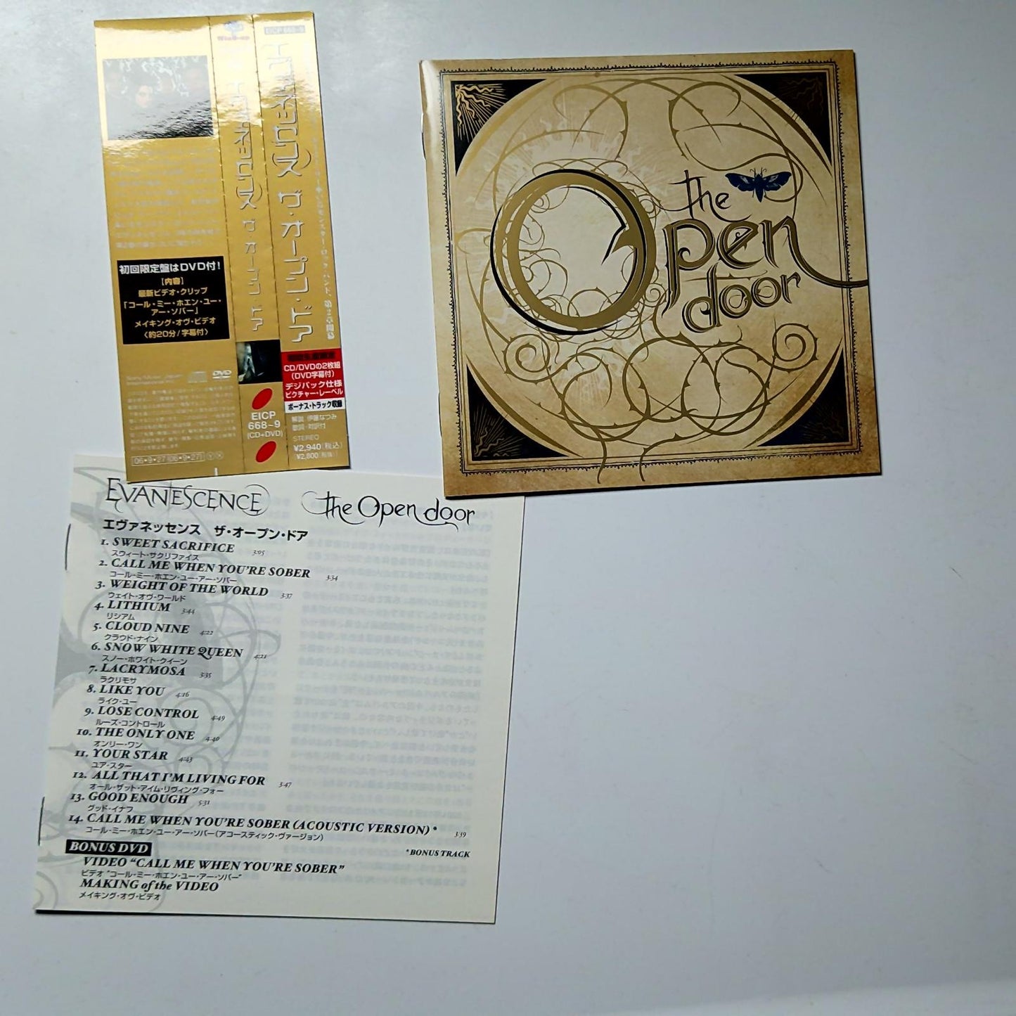 Evanescence – The Open Door (CD + DVD, 2006) Japan Obi Digipak EICP 668~9