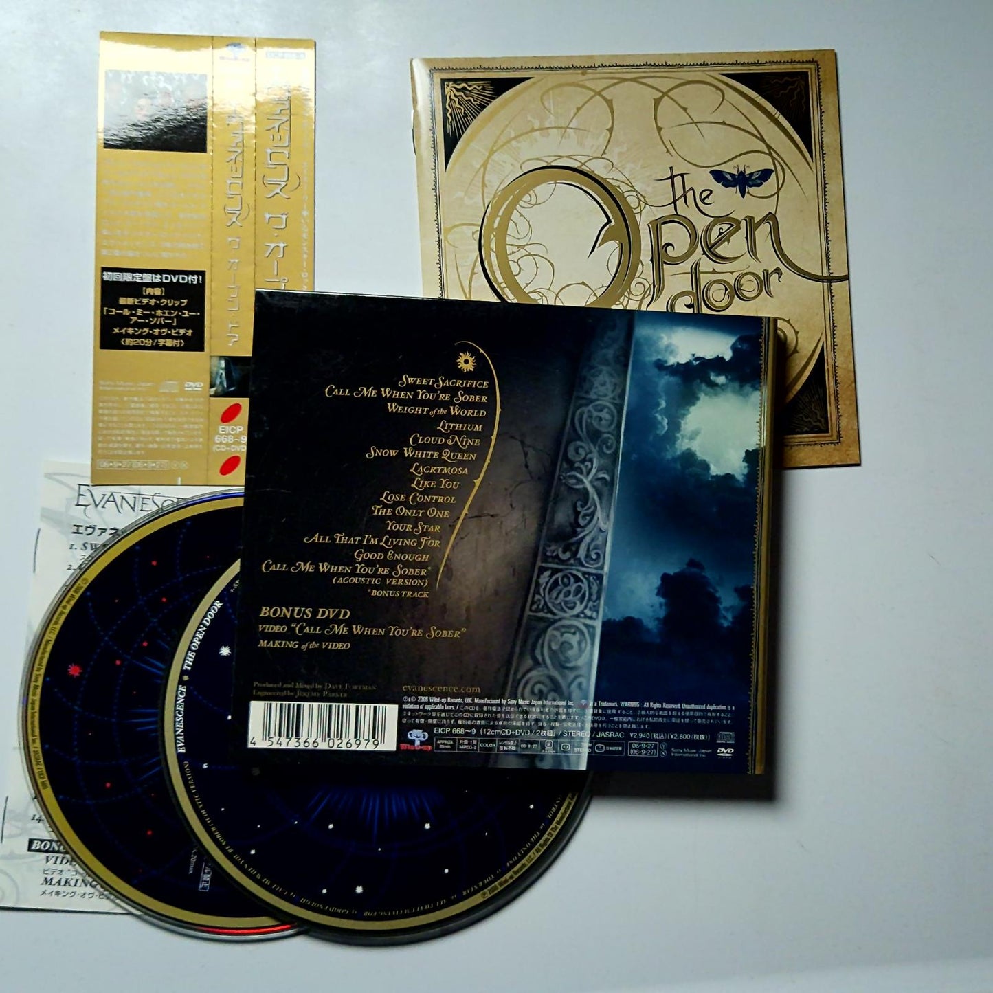Evanescence – The Open Door (CD + DVD, 2006) Japan Obi Digipak EICP 668~9