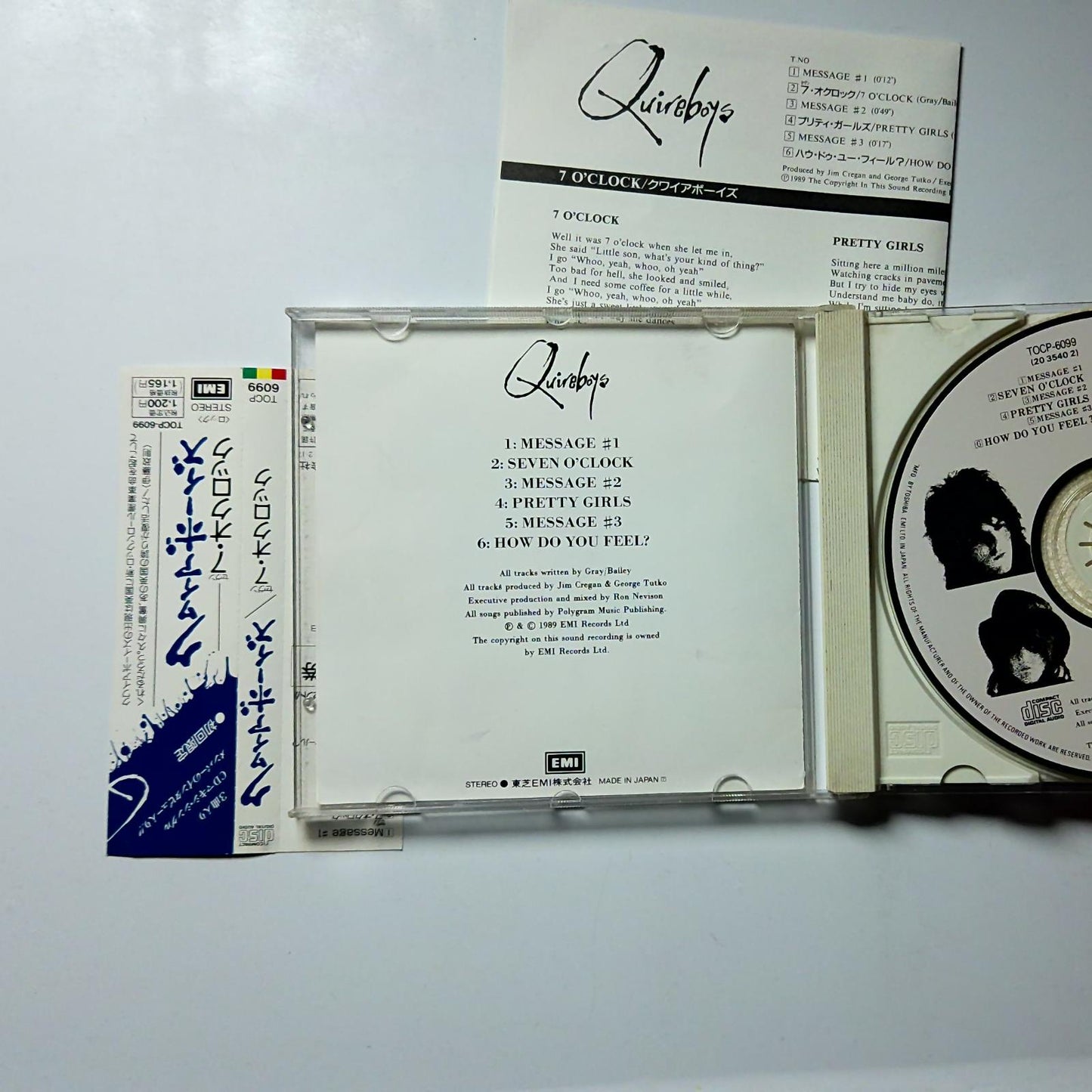 The Quireboys – 7 O'Clock (CD, 1990) Japan obi TOCP-6099