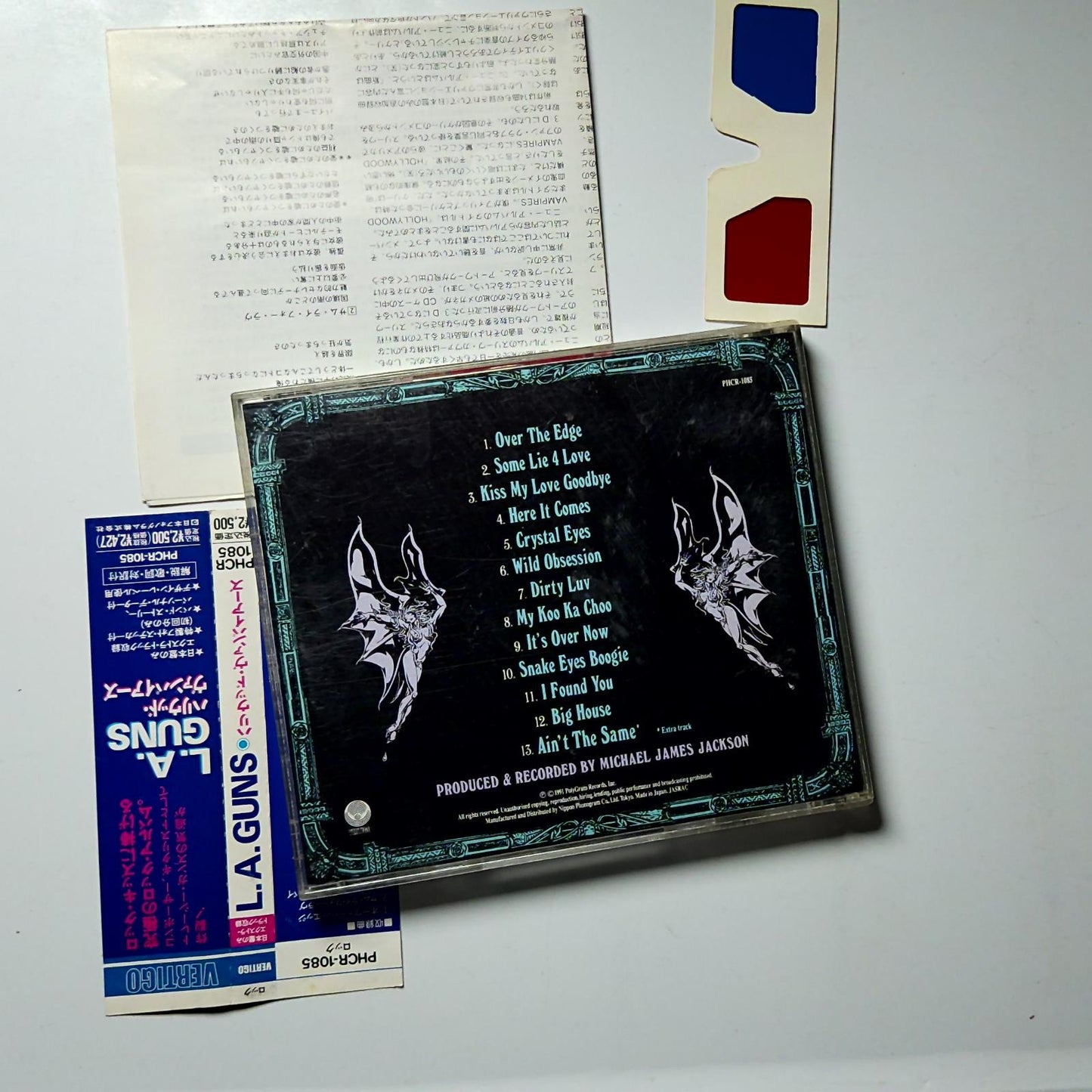 L.A. Guns – Hollywood Vampires (CD, 1991) Japan obi 3D Glasses PHCR-1085