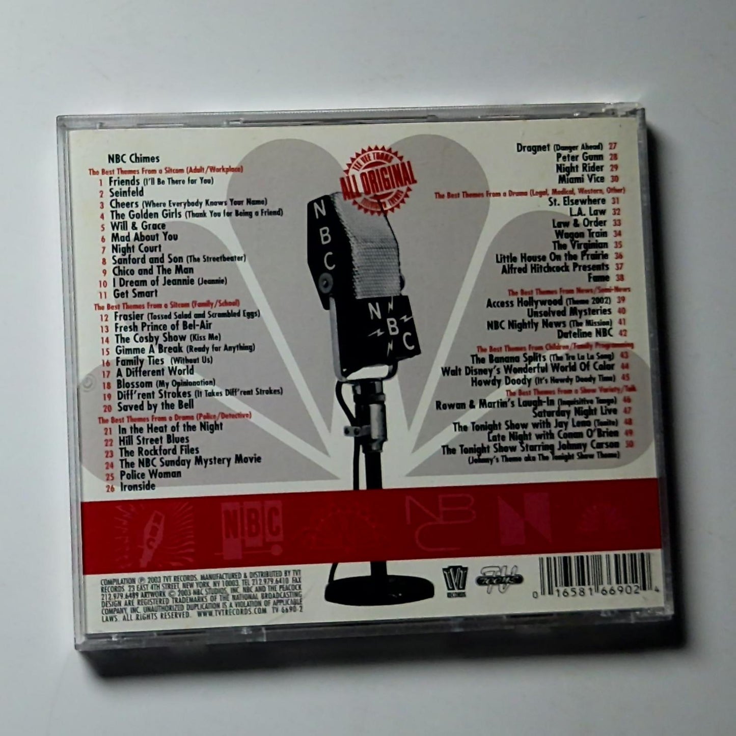Various – NBC - A Soundtrack Of Must See TV (CD, 2003) US TV-6690-2