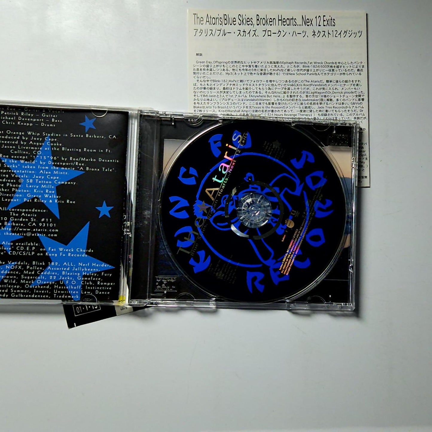 The Ataris – Blue Skies, Broken Hearts...Next 12 Exits (CD, 2001) Japan obi