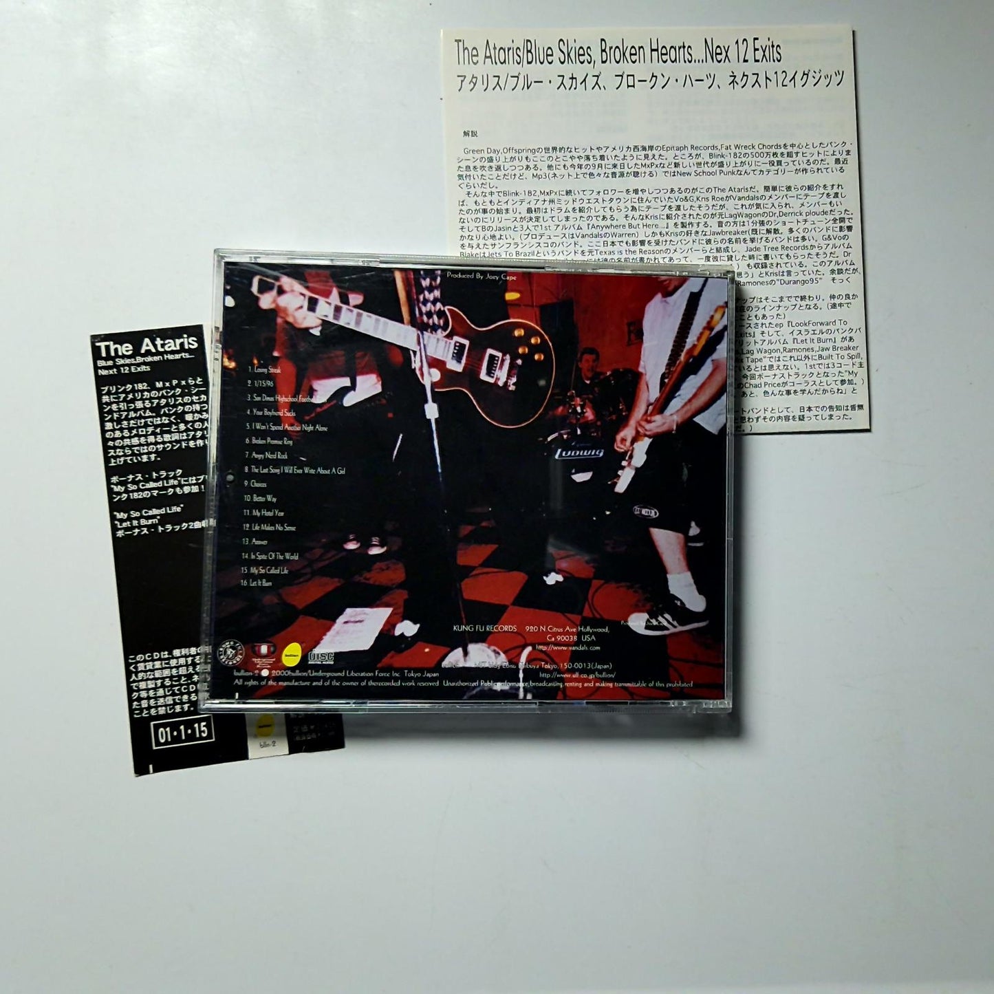 The Ataris – Blue Skies, Broken Hearts...Next 12 Exits (CD, 2001) Japan obi
