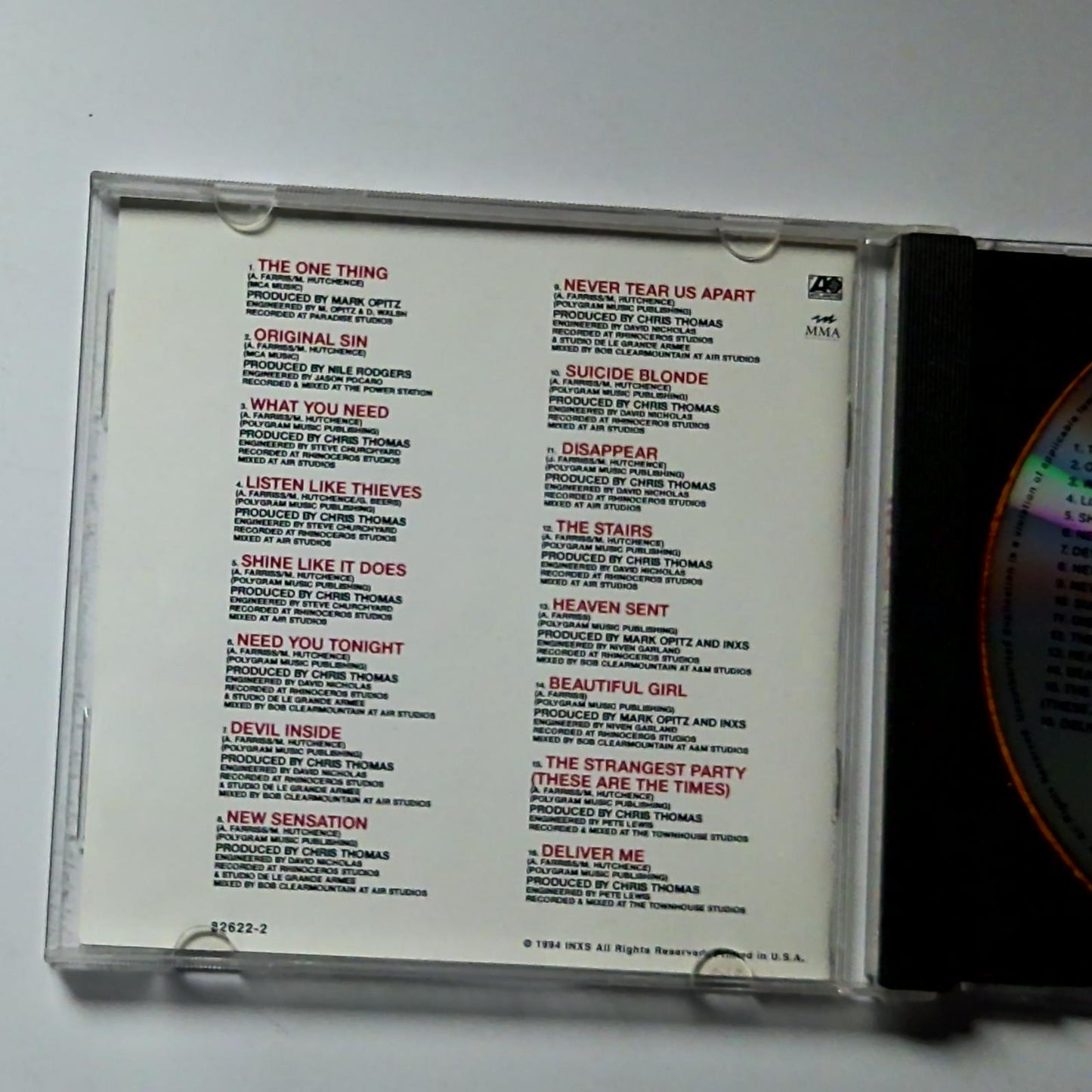 INXS – The Greatest Hits (CD, 1994) US 82622-2