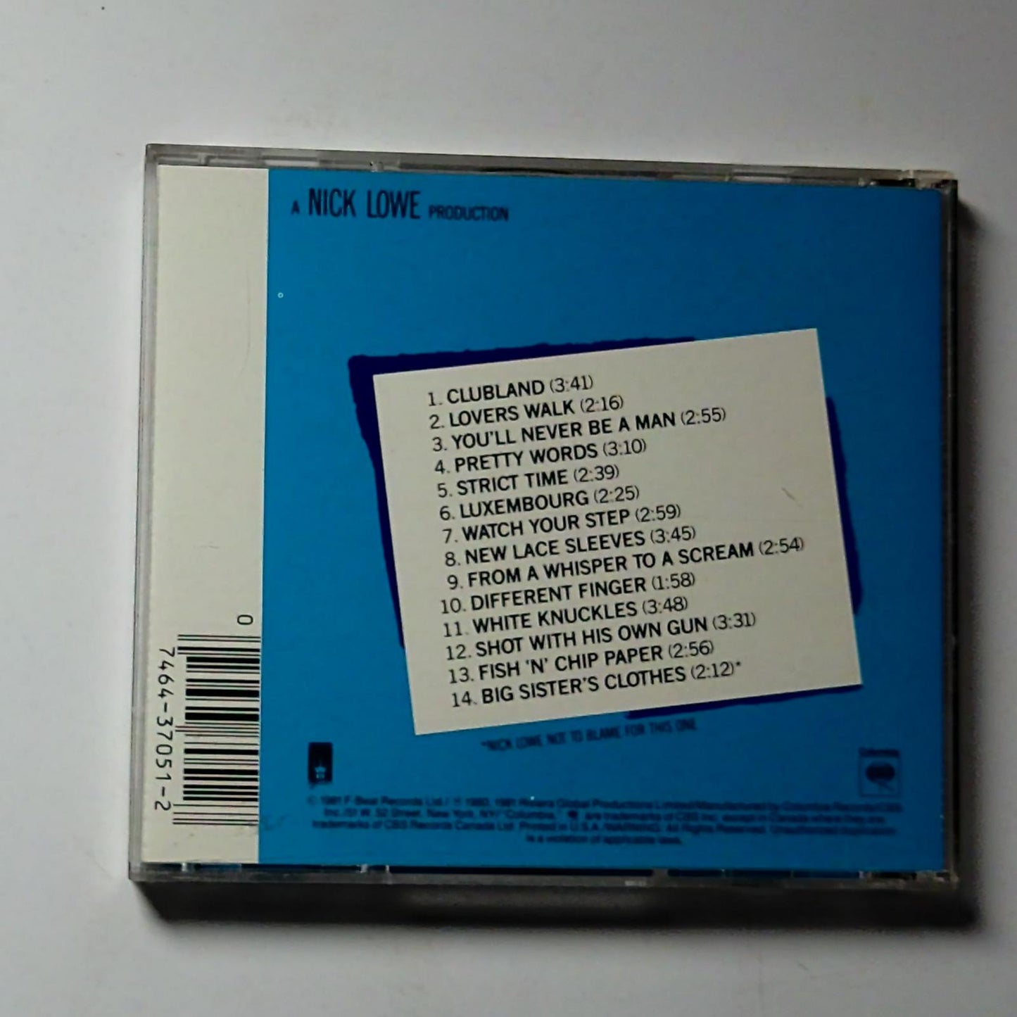 Elvis Costello & The Attractions – Trust (CD, 1986) US CK 37051