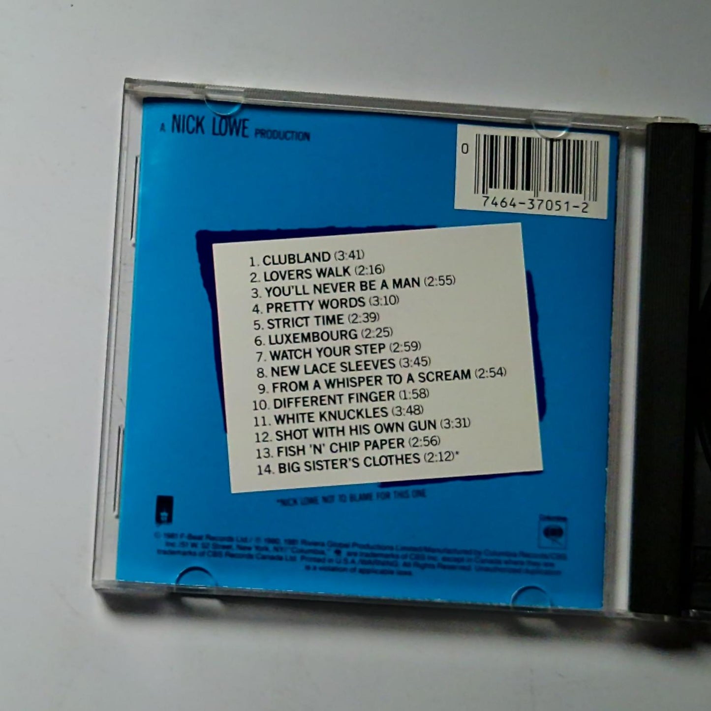 Elvis Costello & The Attractions – Trust (CD, 1986) US CK 37051