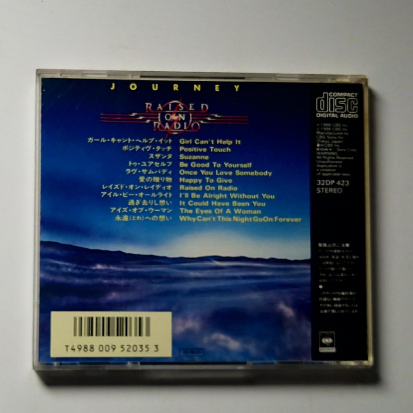 Journey – Raised On Radio (CD, 1986) Japan 32DP 423