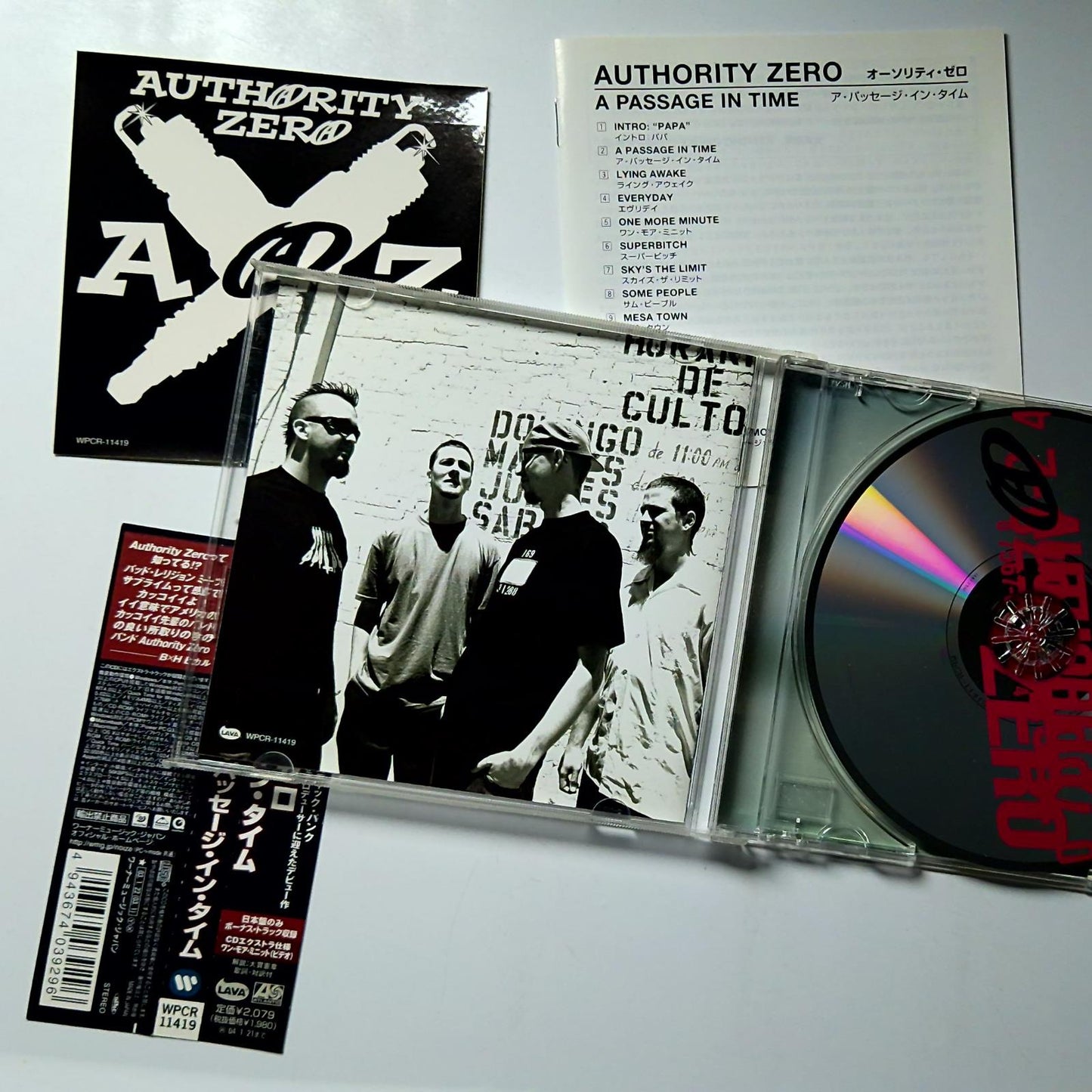 Authority Zero – A Passage In Time (CD, 2003) Japan Obi Sticker WPCR-11419