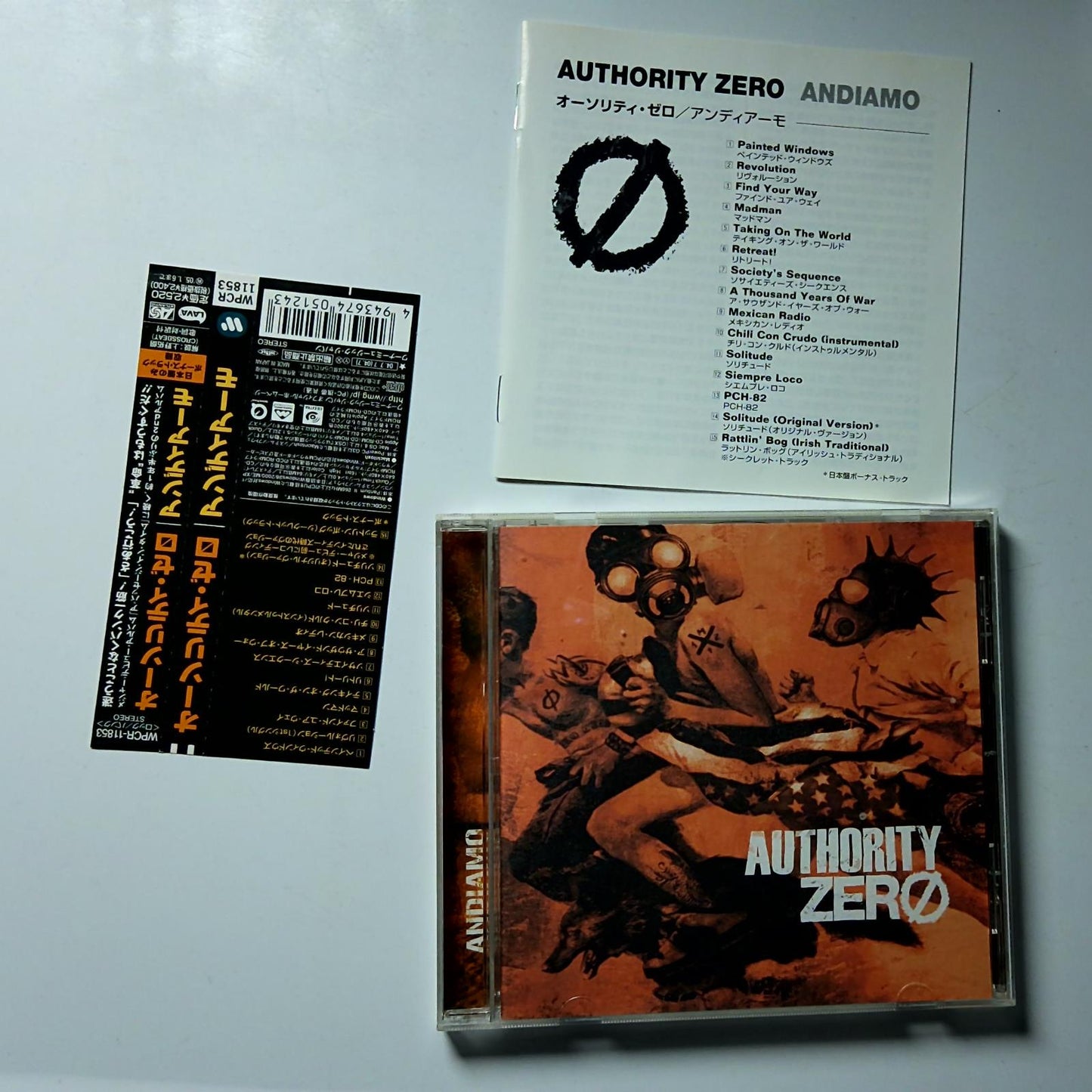 Authority Zero – Andiamo (CD, 2004) Japan Bonus Track Obi WPCR-11853