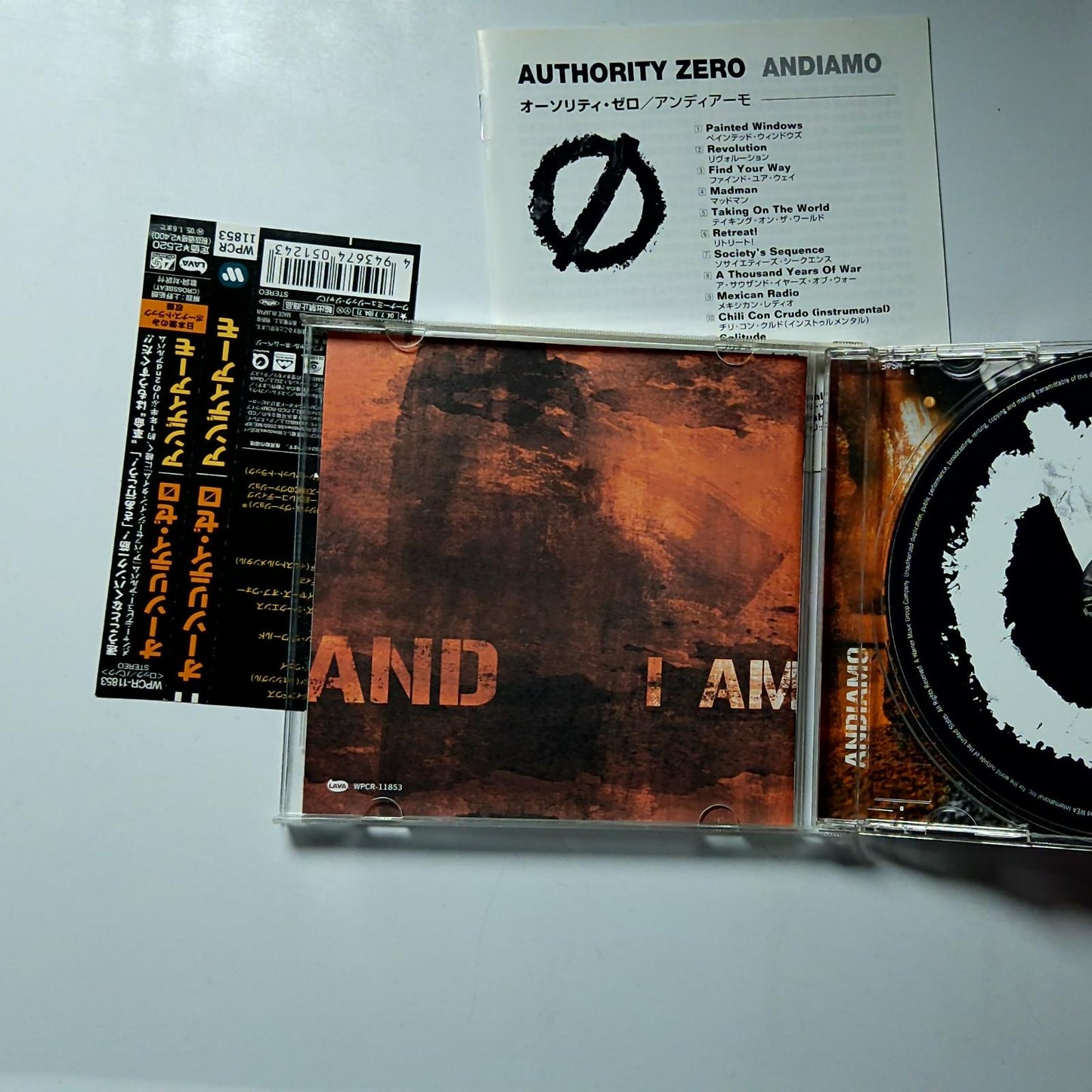 Authority Zero – Andiamo (CD, 2004) Japan Bonus Track Obi WPCR-11853