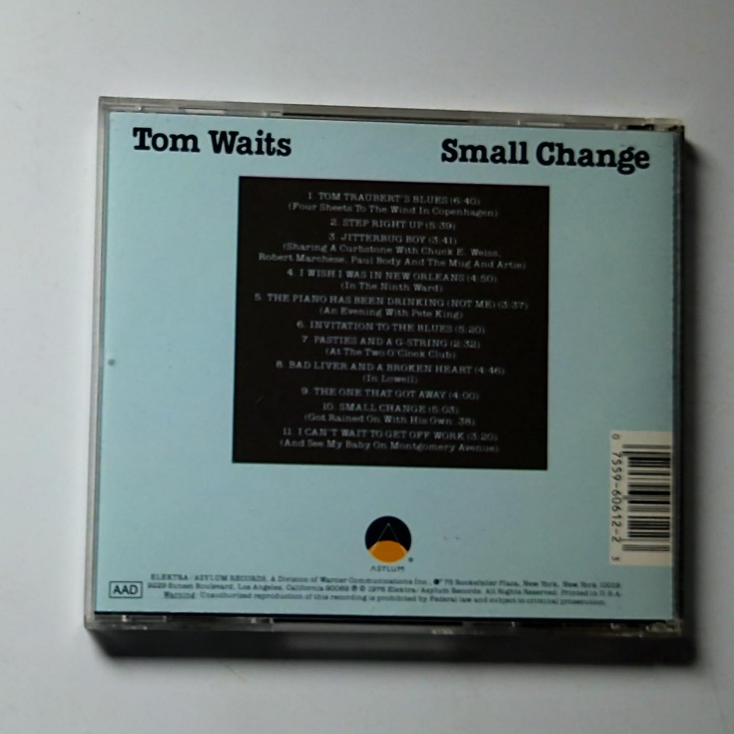 Tom Waits – Small Change (CD, 1989) US 1078-2