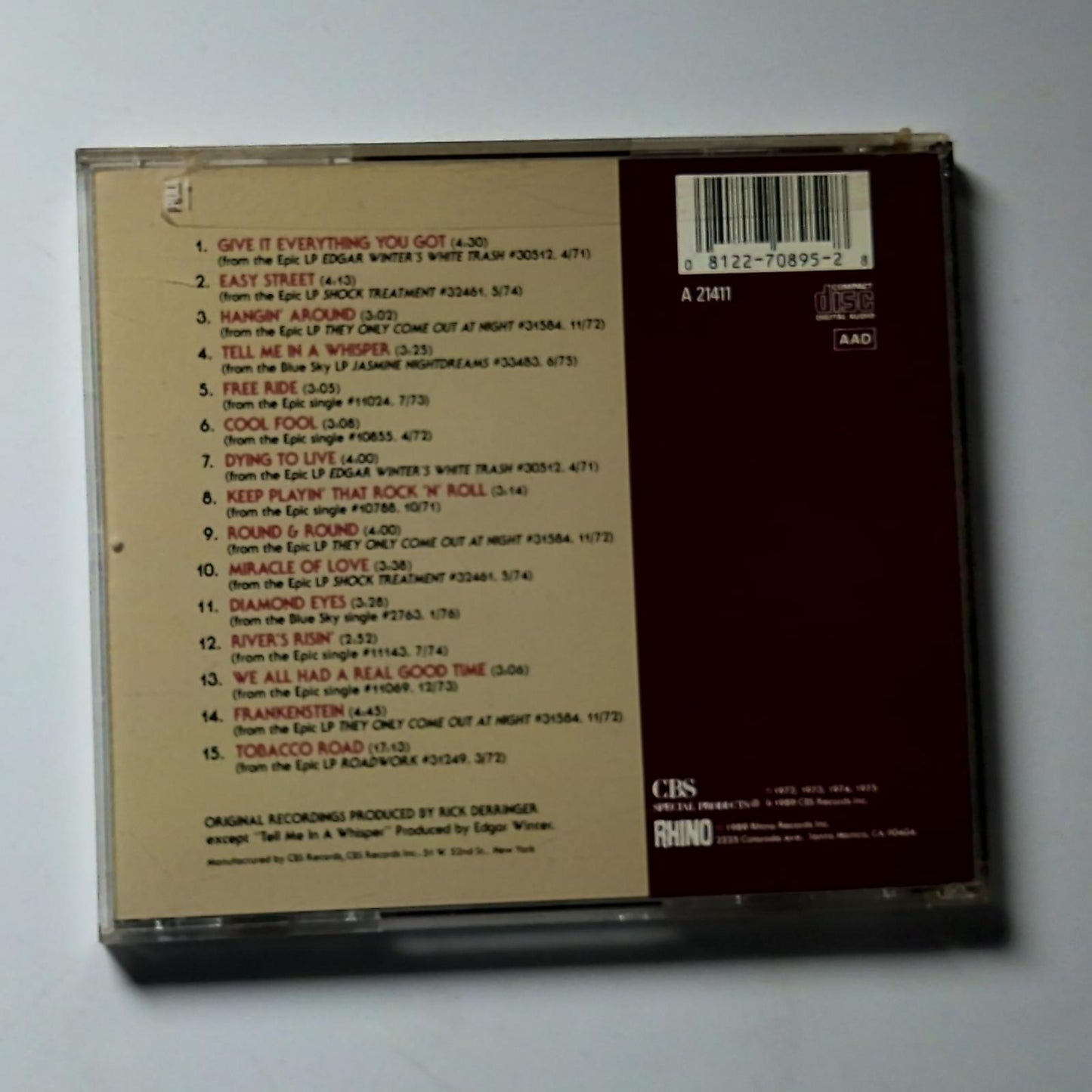 Edgar Winter – The Edgar Winter Collection (CD, 2000) US R2 70895