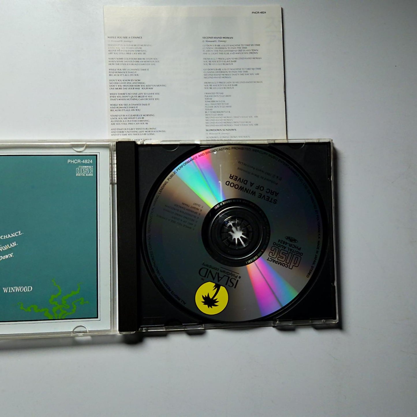 Steve Winwood – Arc of a Diver (CD, 1997) Japan PHCR-4824