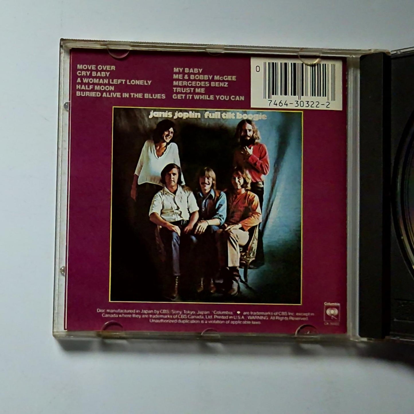 Janis Joplin – Pearl (CD, 1990) US CK 30322