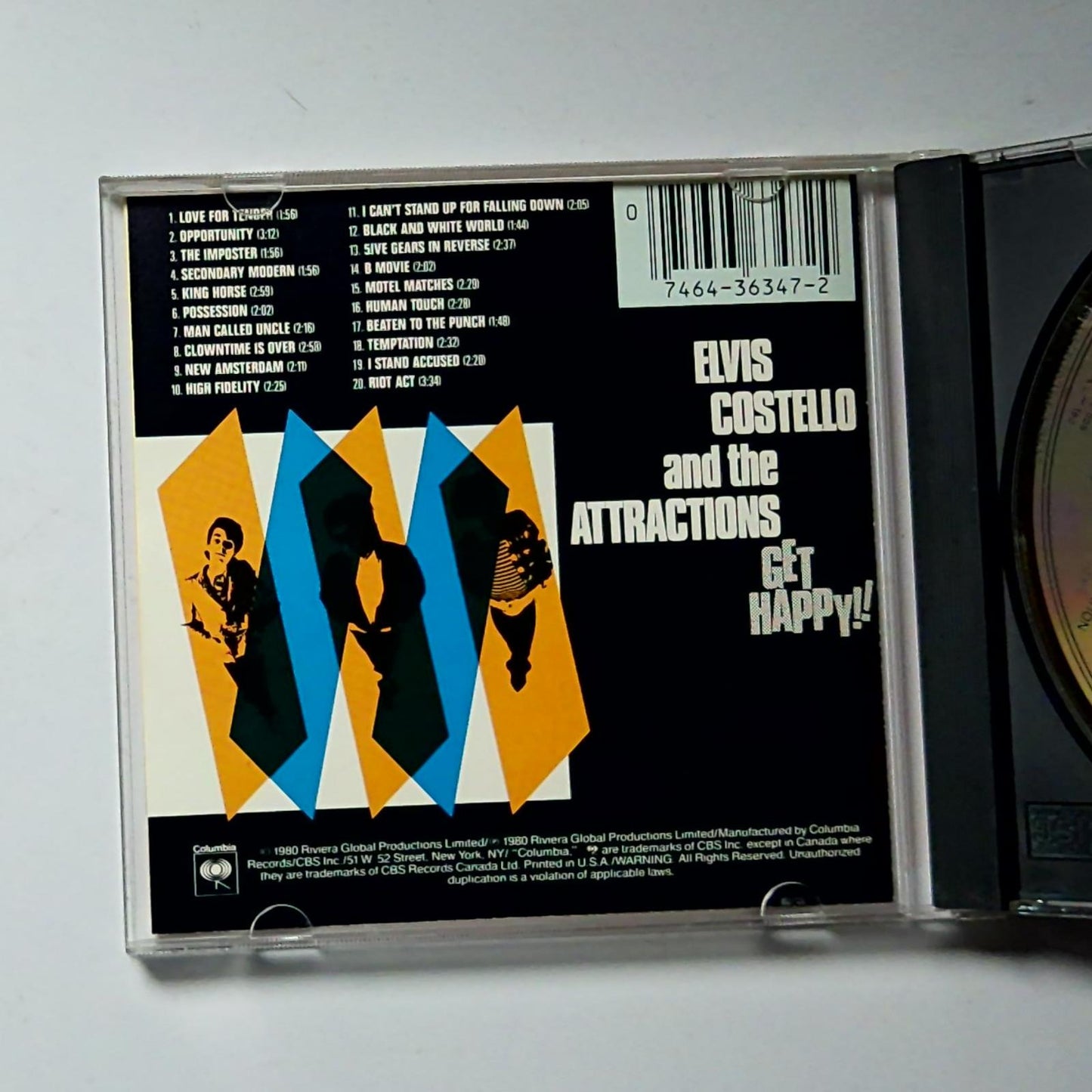Elvis Costello & The Attractions – Get Happy!! (CD, 1990) US CK 36347