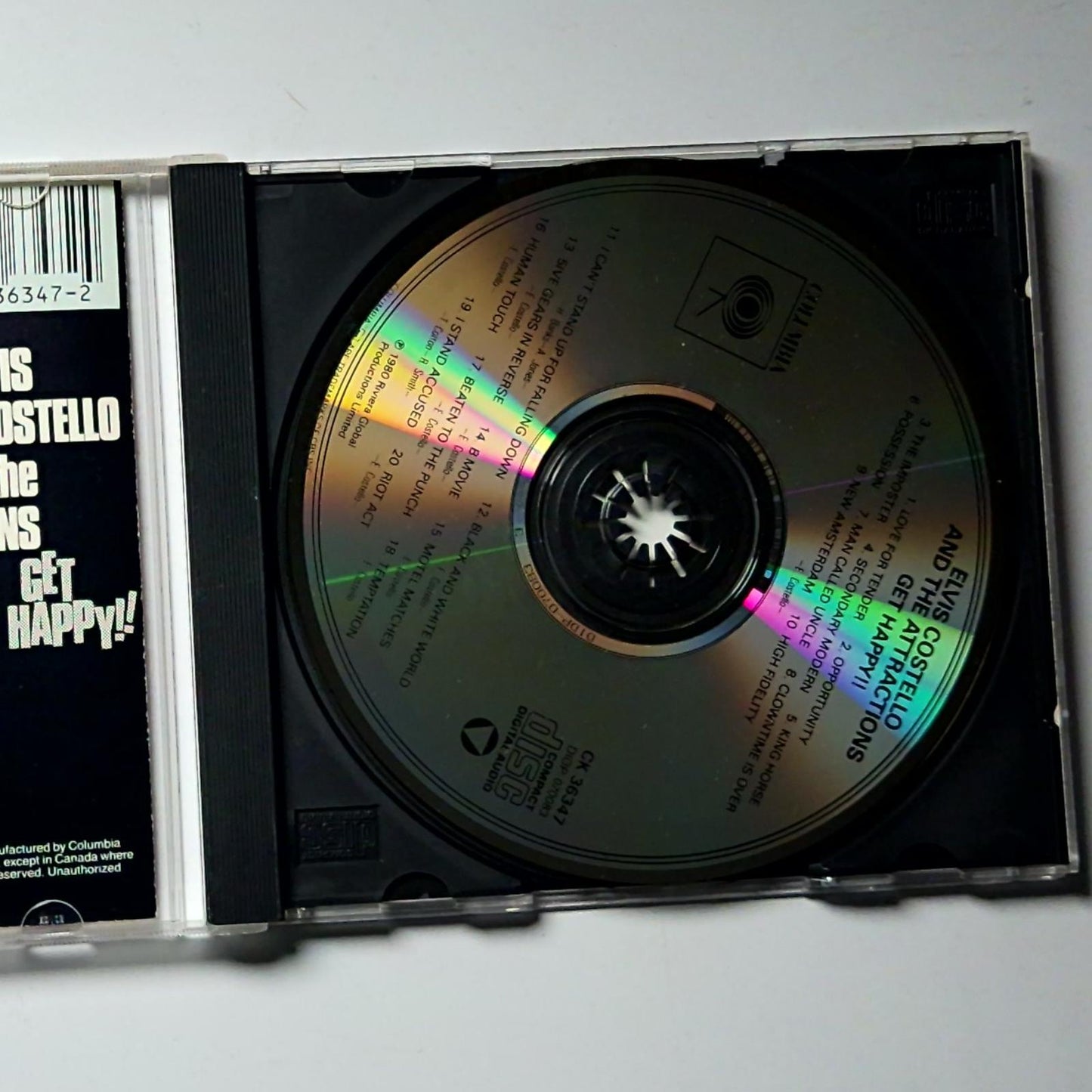 Elvis Costello & The Attractions – Get Happy!! (CD, 1990) US CK 36347
