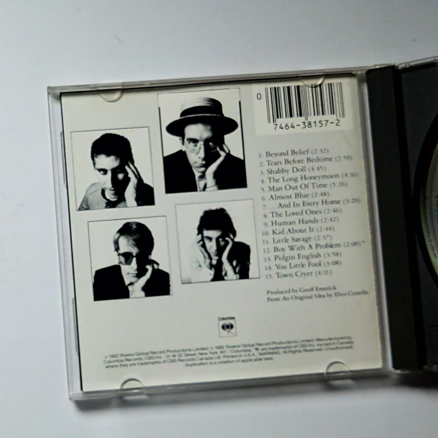 Elvis Costello & The Attractions – Imperial Bedroom (CD, 1986) US CK 38157