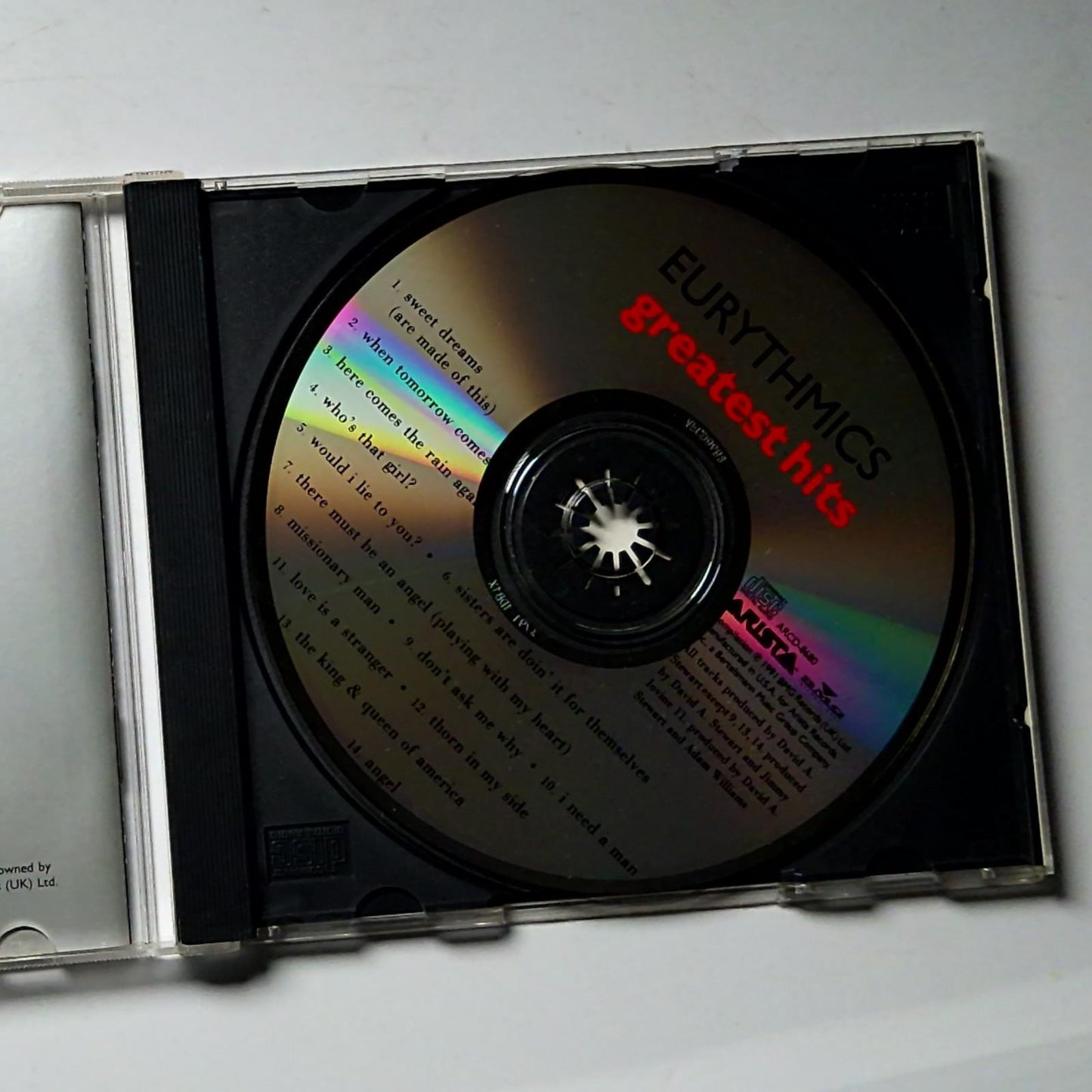 Eurythmics – Greatest Hits (CD, 1991) US ARCD-8680