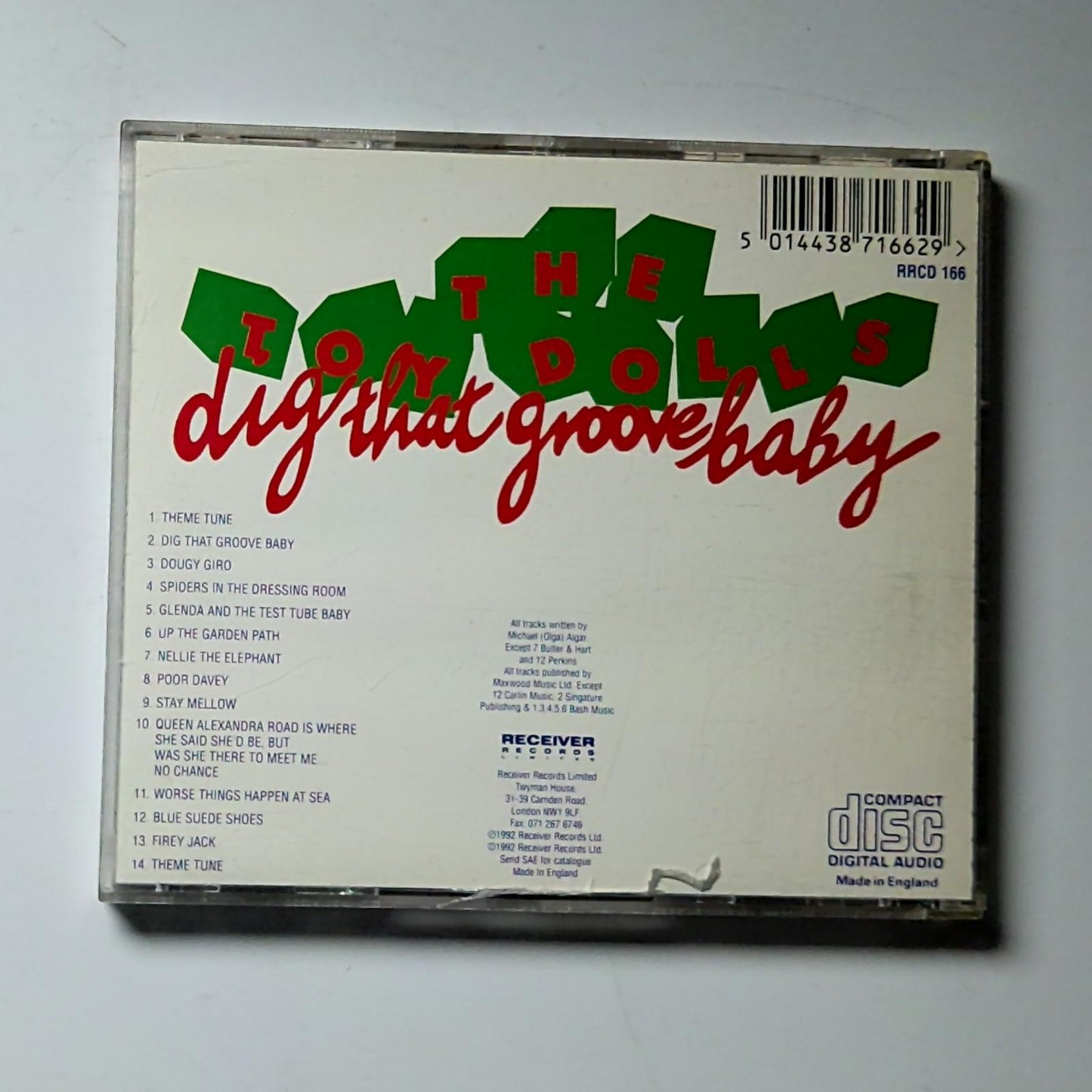Toy Dolls – Dig That Groove Baby (CD, 1992) UK RRCD 166