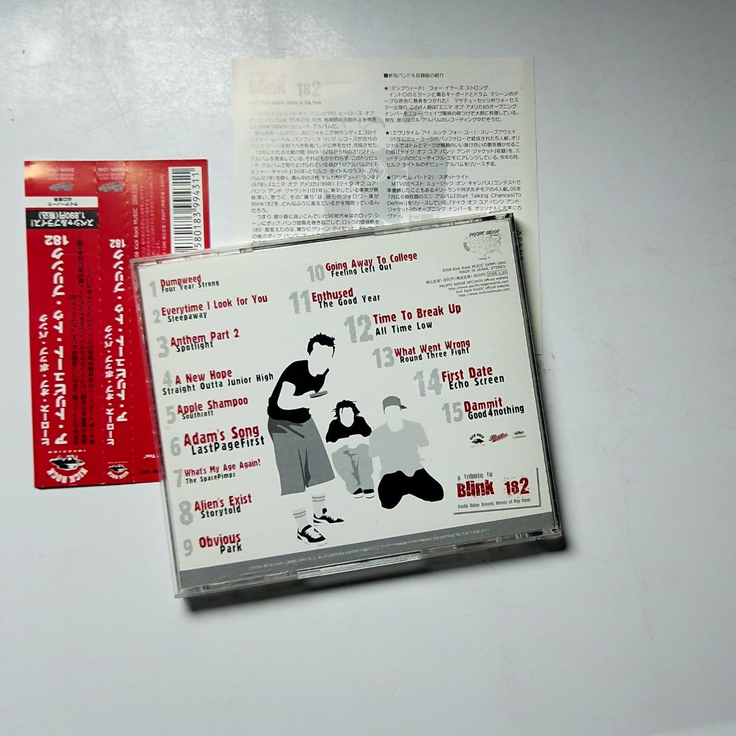 A Tribute To Blink 182: Pacific Ridge Records Heroes Of Pop Punk CD Japan obi