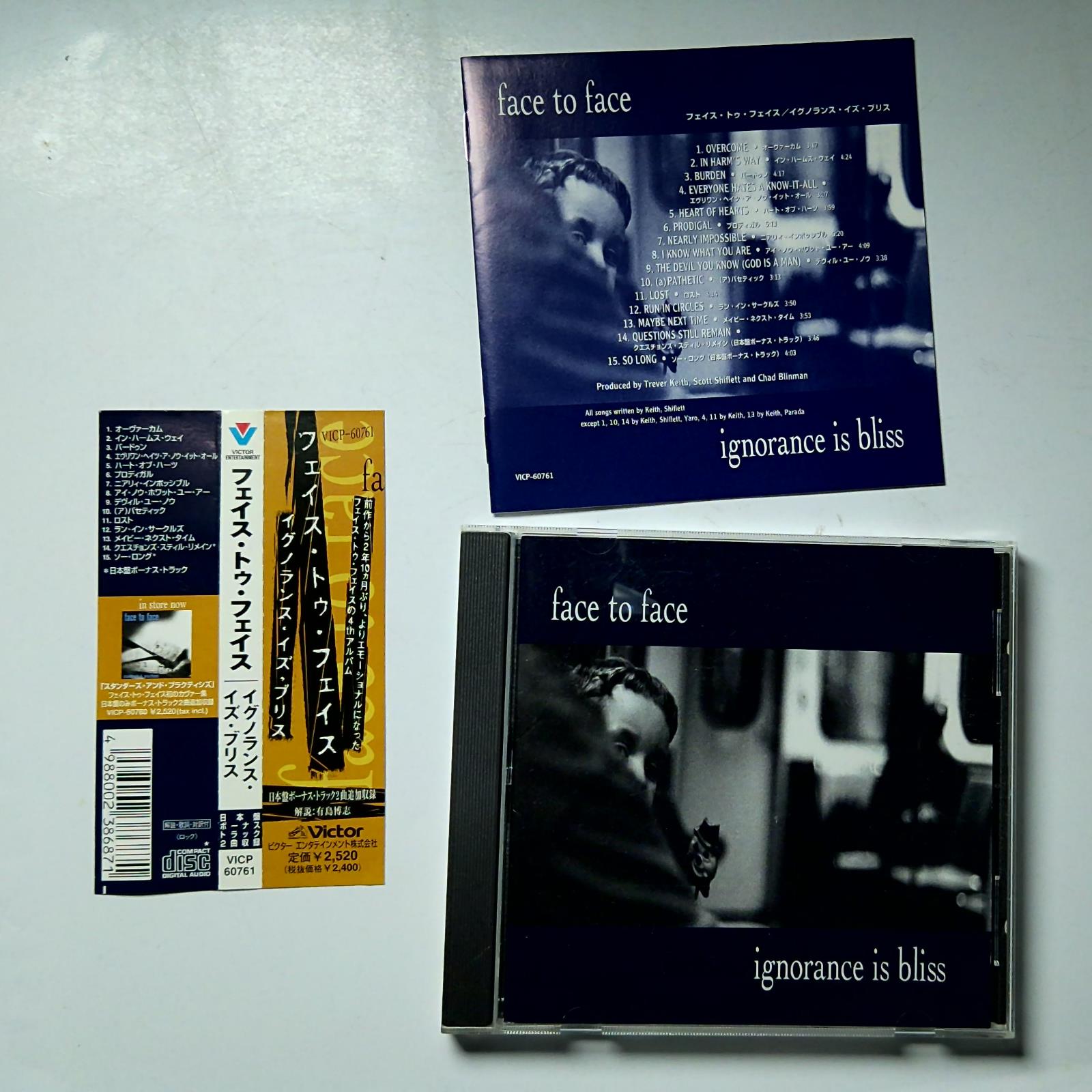 Face To Face – Ignorance Is Bliss (CD, 1999) Japan Bonus Track obi VIC ...