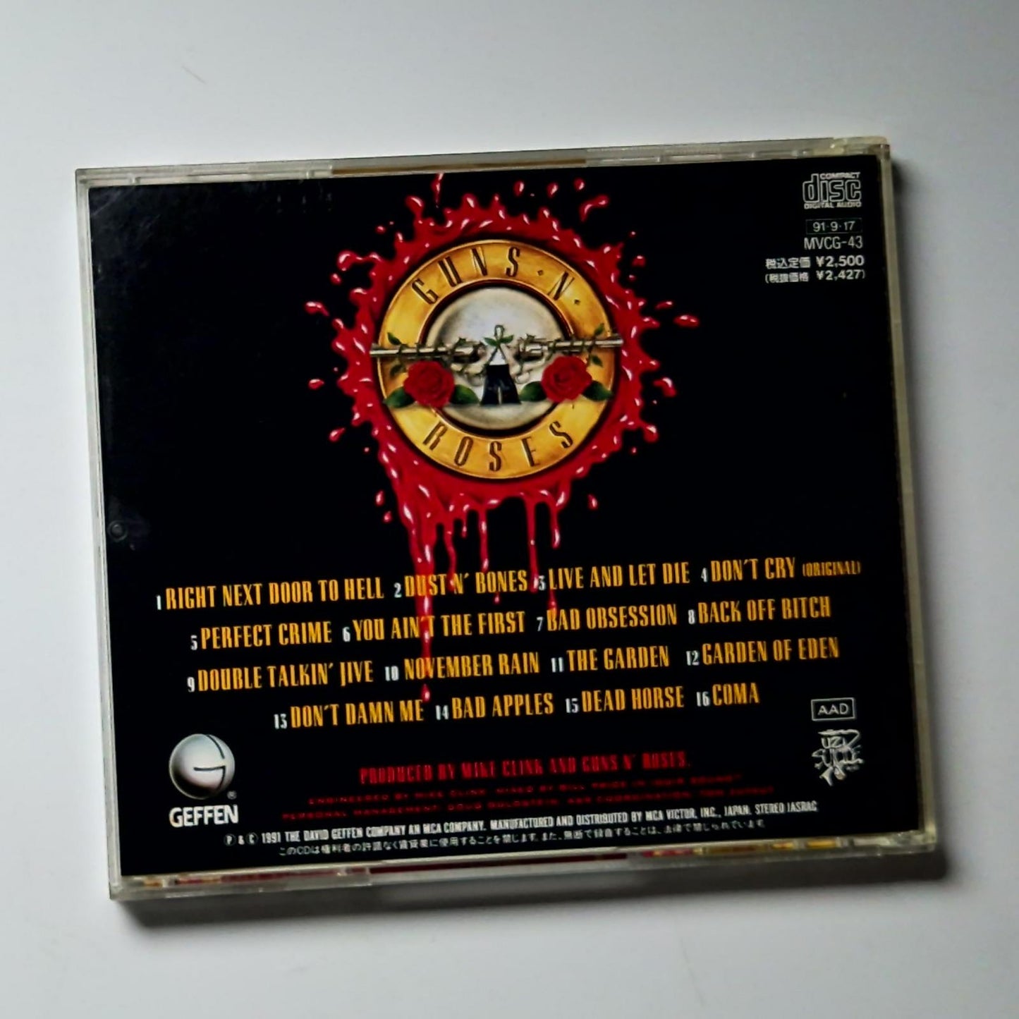 Guns N' Roses – Use Your Illusion I (CD, 1991) Japan MVCG-43