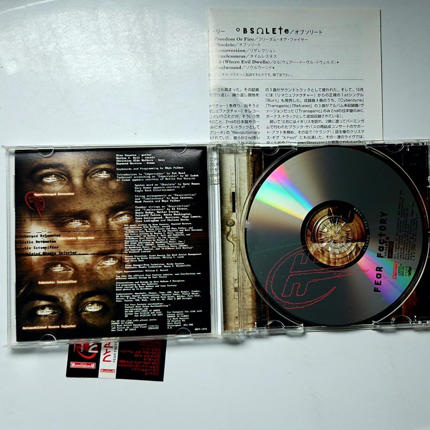 Fear Factory – Obsolete (CD, 1998) Japan Bonus Track obi RRCY-1073