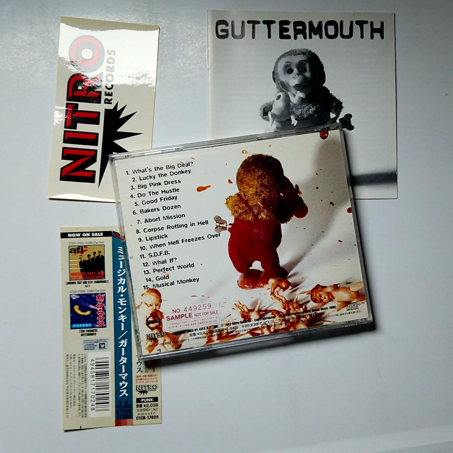 Guttermouth – Musical Monkey (CD, 1999) Japan Promo CTCR-17024